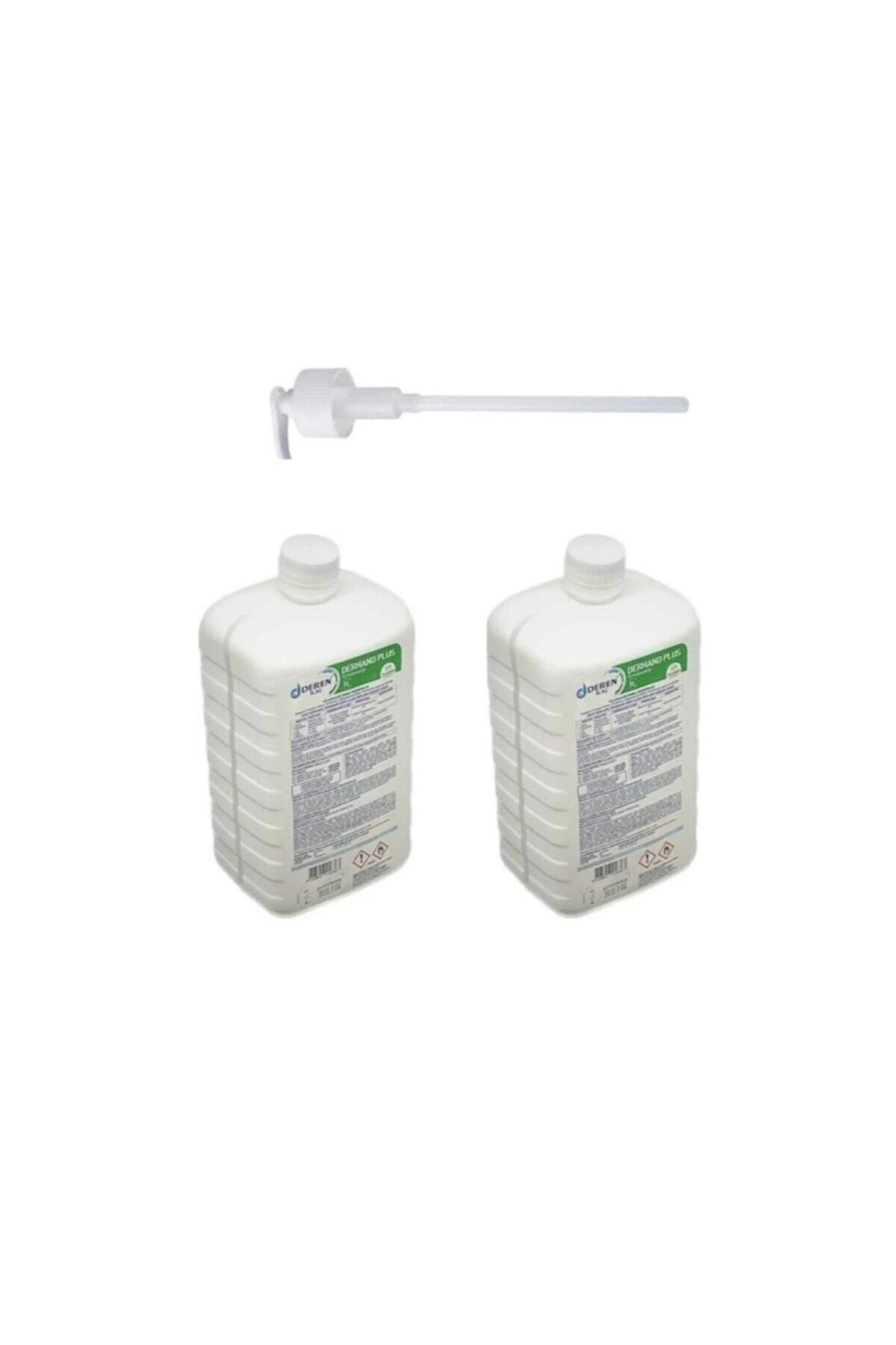 Derhand Plus 1lt El Dezenfektanı 2 Adet Pompalı