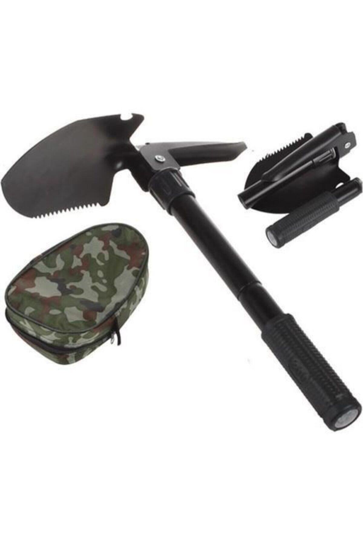 Bahçe Ve Kamp Küreği Katlanır Çanta Çapa Kürek Pusulalı