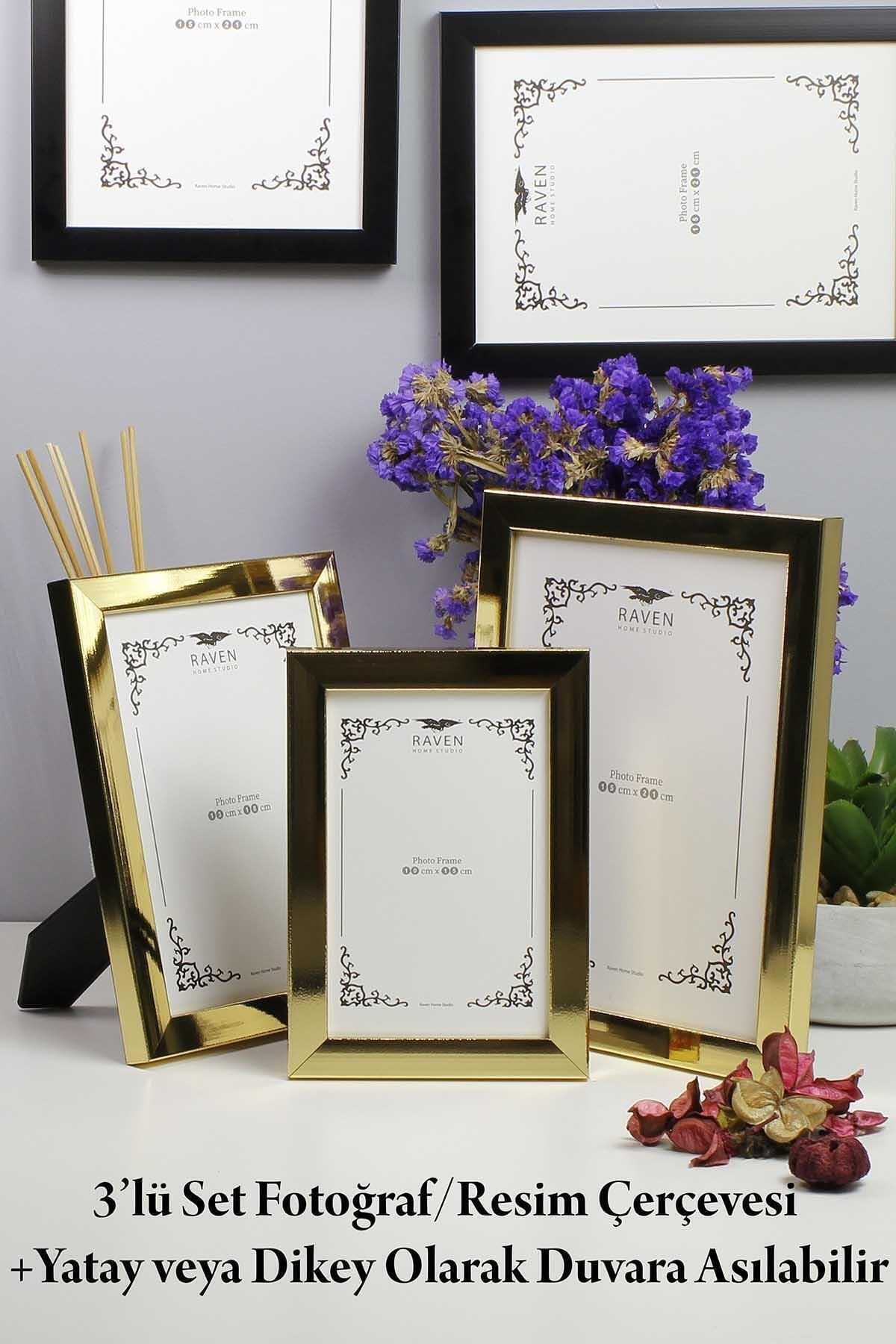 3'lü Set 10cmx15cm 13cmx18cm 15cmx21cm Resim, Fotoğraf, Belge, Poster, Evrak Çerçe