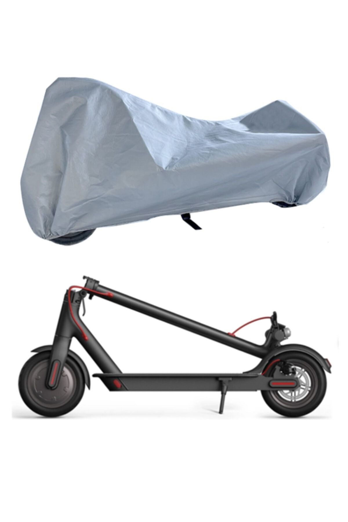 Elektrikli Scooter Brandası Saklama Kılıfı Gri
