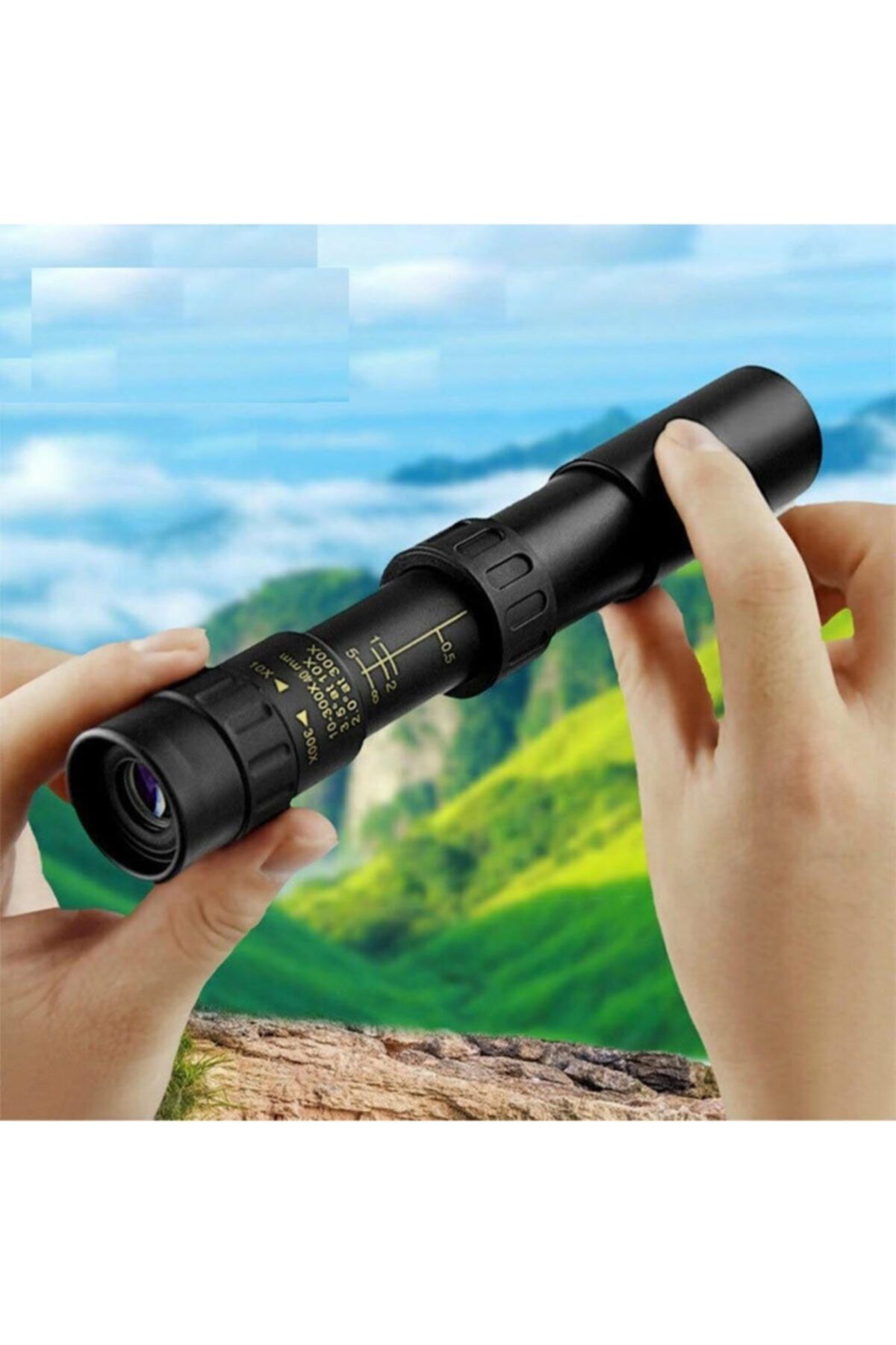 10-300x40mm Zoom Monoküler Teleskop Taşınabilir Su Geçirmez Dürbün