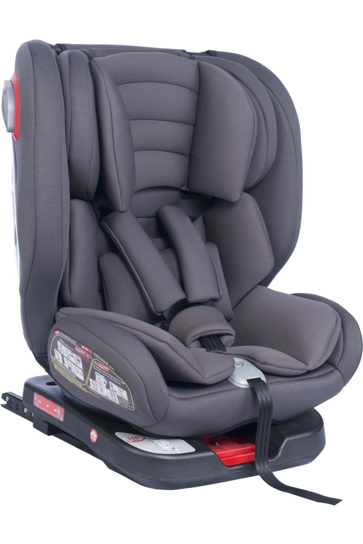 0-36 Kg 360 Dönebilen Isofix'li Oto Koltuğu Çocuk Oto Koltuğu Gri