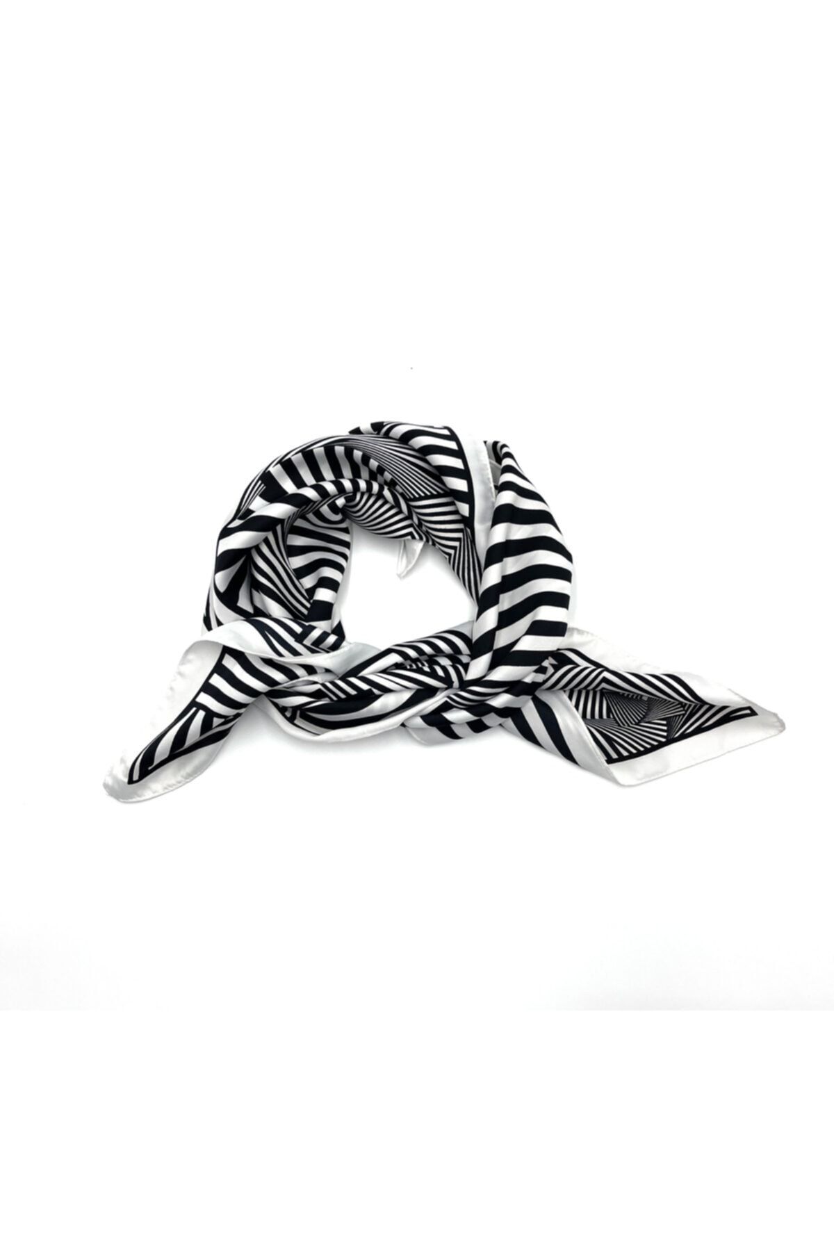 Hipnotik Desen Saten Bandana Fular