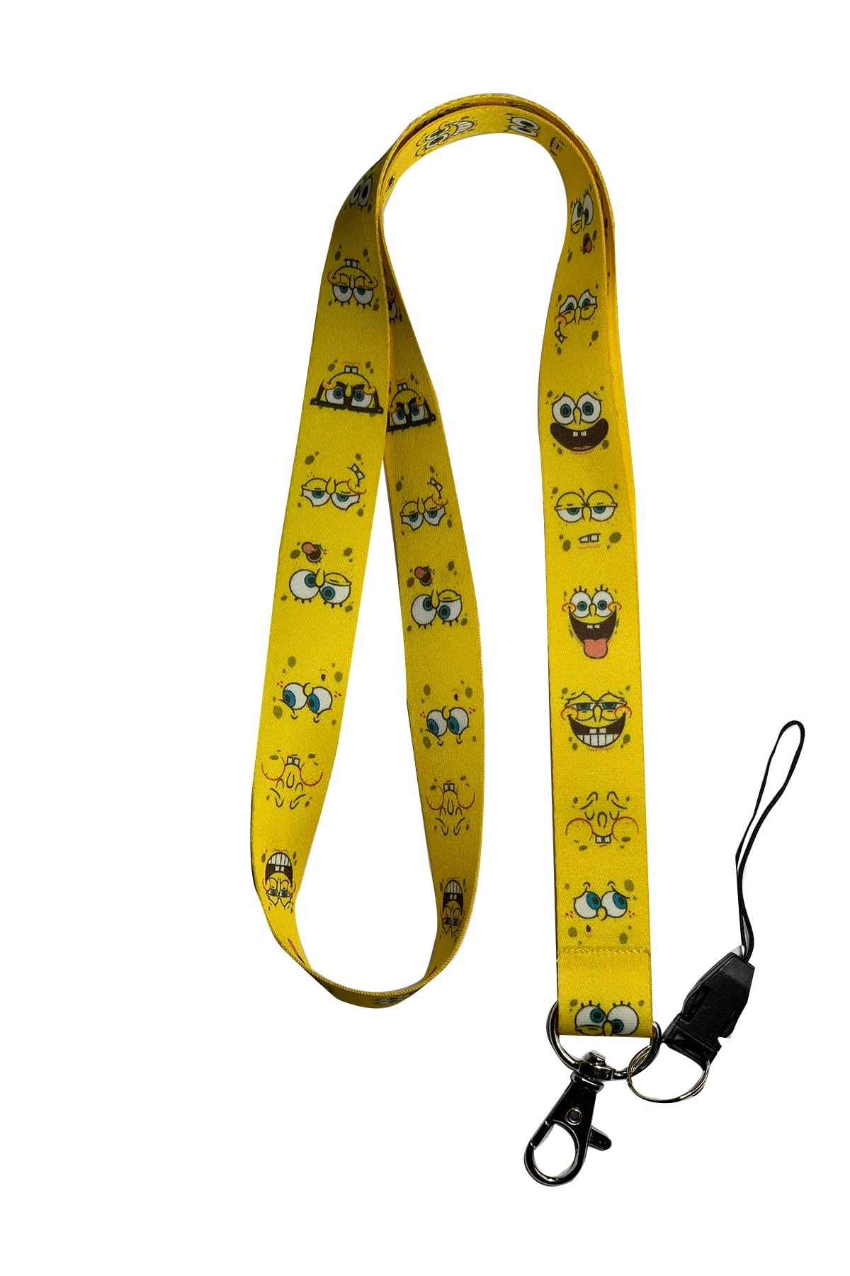 Sponge Bob Desenli Boyun Askı Ipi Yaka Kartlığı