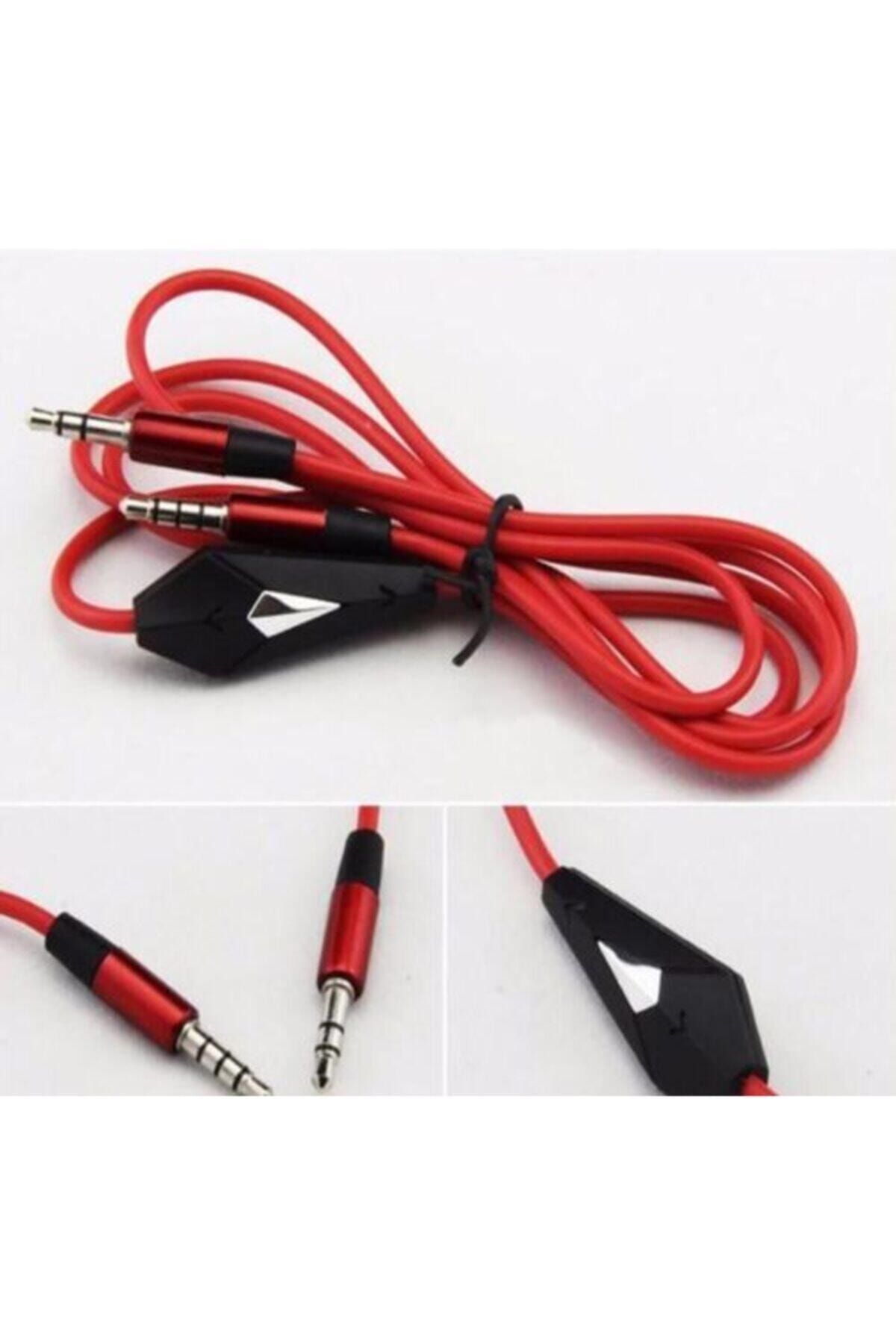 Mikrofonlu Aux Kablosu 3.5 Mm Altın Uçlu Jak Süper Kalite Jack