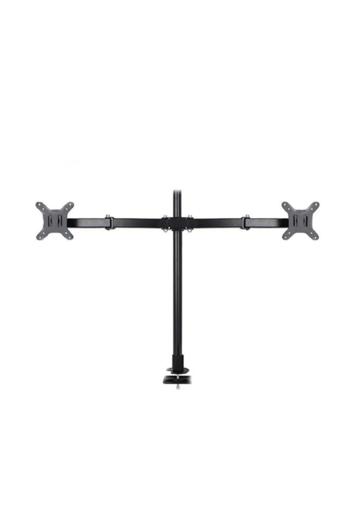 Masaüstü Ayarlanabilir 14-32” Çift Kol Monitör Tutucu
