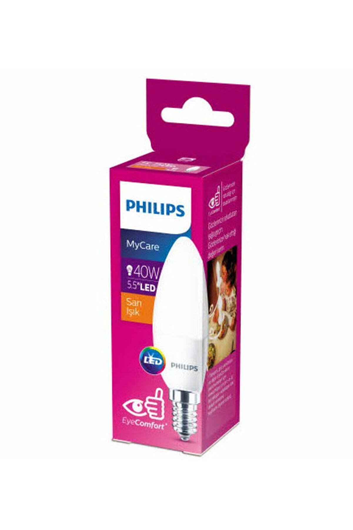 LED Candle Mum Ampul 5W 470 Lumen 2700K Sarı Işık B35 E14 Duy (40W Eşleniği)