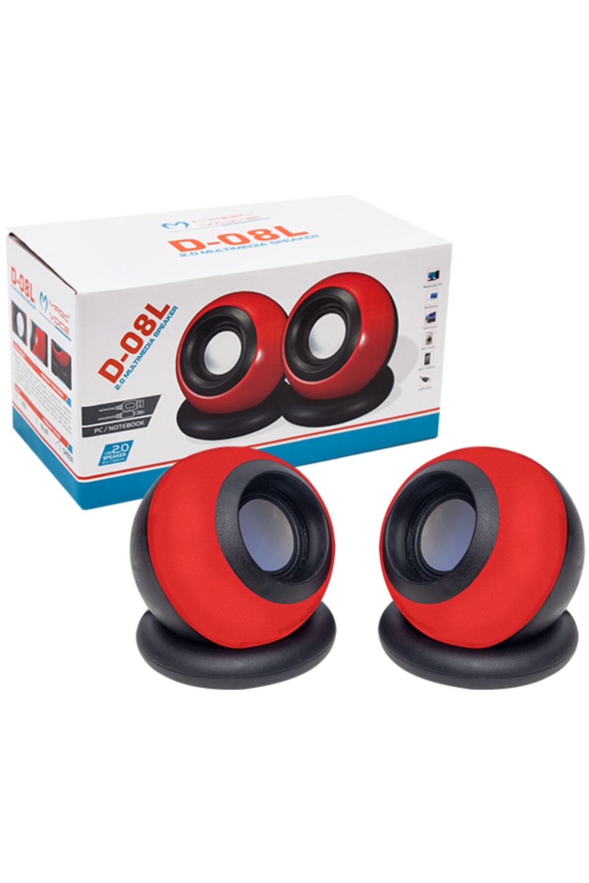 Magıcvoıce D-08l 1 + 1 Usb Mini Oval Hoparlör ( 3w+3w*4 Ohm)