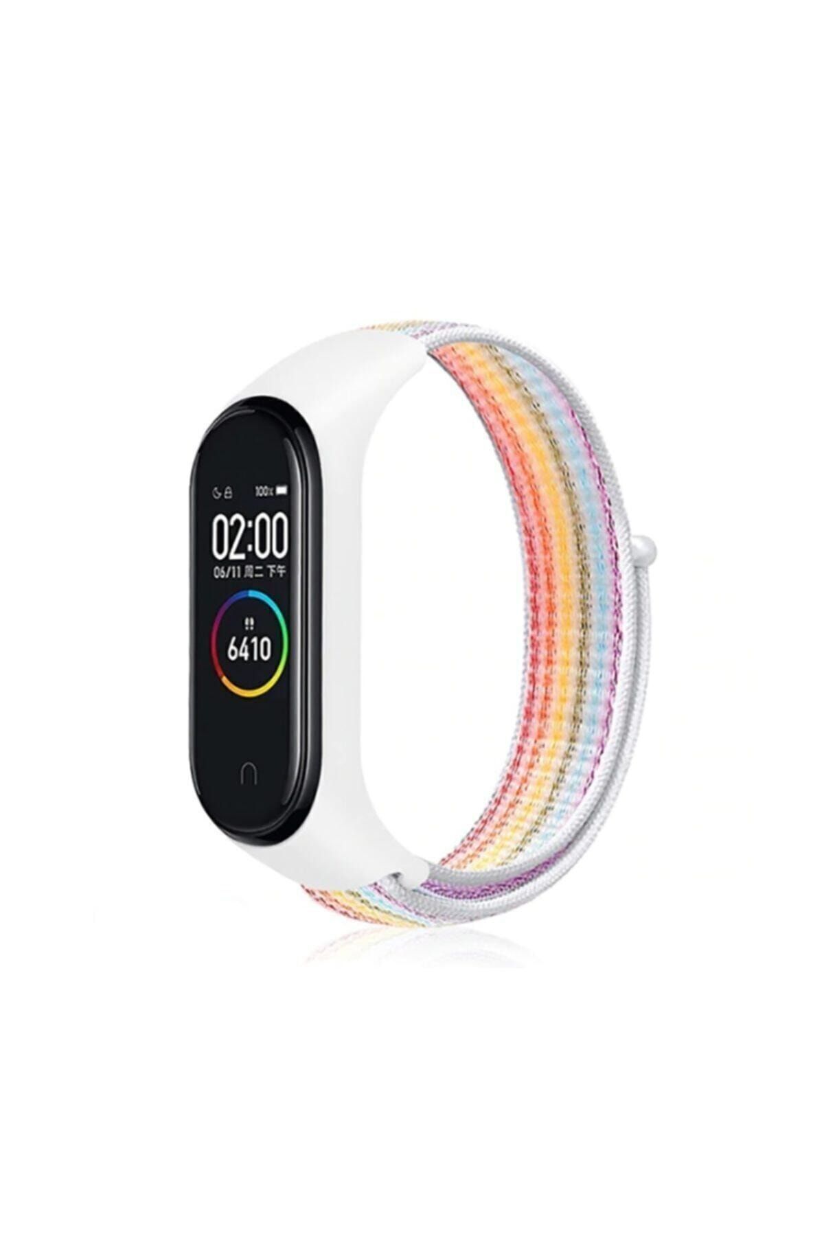 Xiaomi Mi Band 3/4/5/6 Uyumlu   Akıllı Bileklik Hasır Kordon Gökkuşağı (saat Değildir)