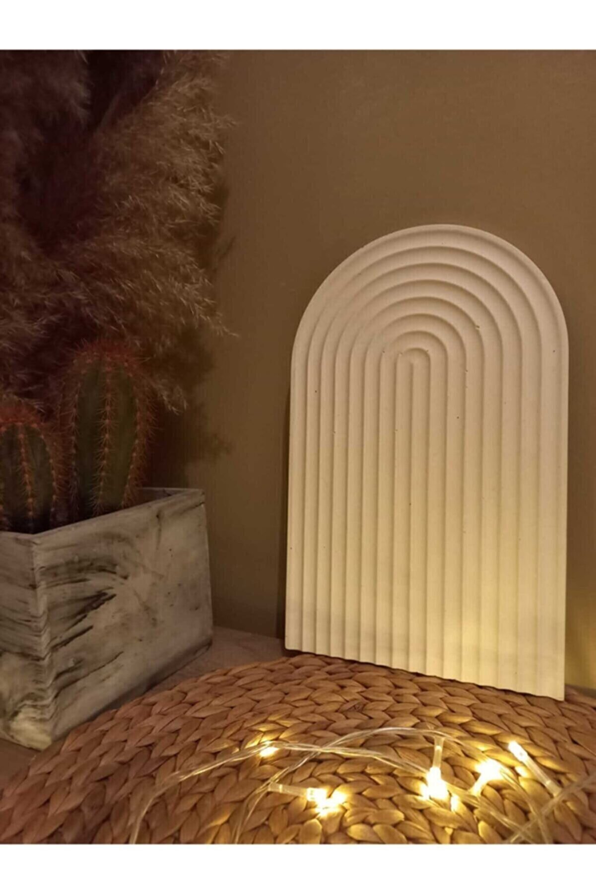 Ev,ofis,büro Dekor Hediyesi Dekoratif Gökkuşağı Tepsi Büyük Boy Beyaz Rainbow Sunum Tepsi