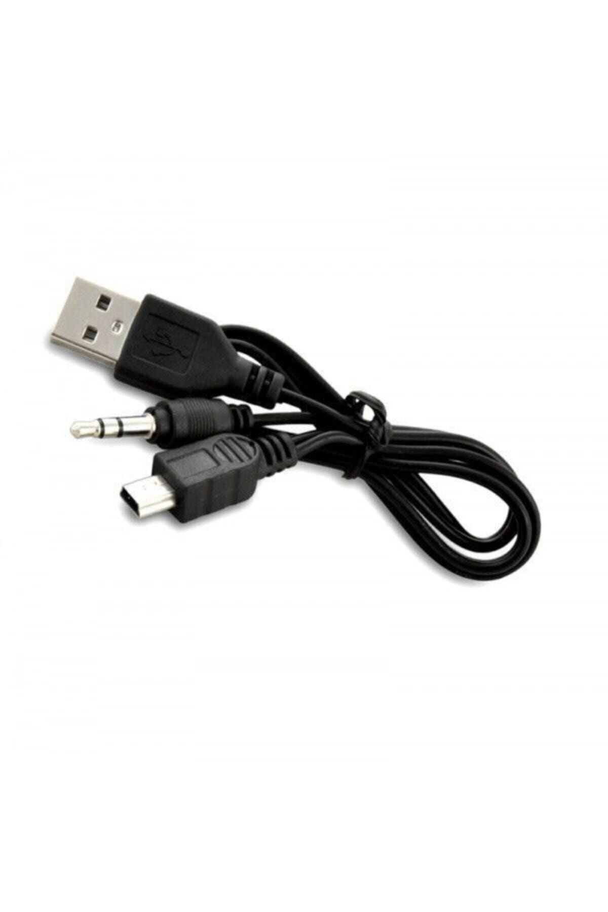 Usb Aux 5 Pin 3.5 Mm Jack Araç Müzik Kutusu Ses Bombası Hoparlör Şarj Kablosu
