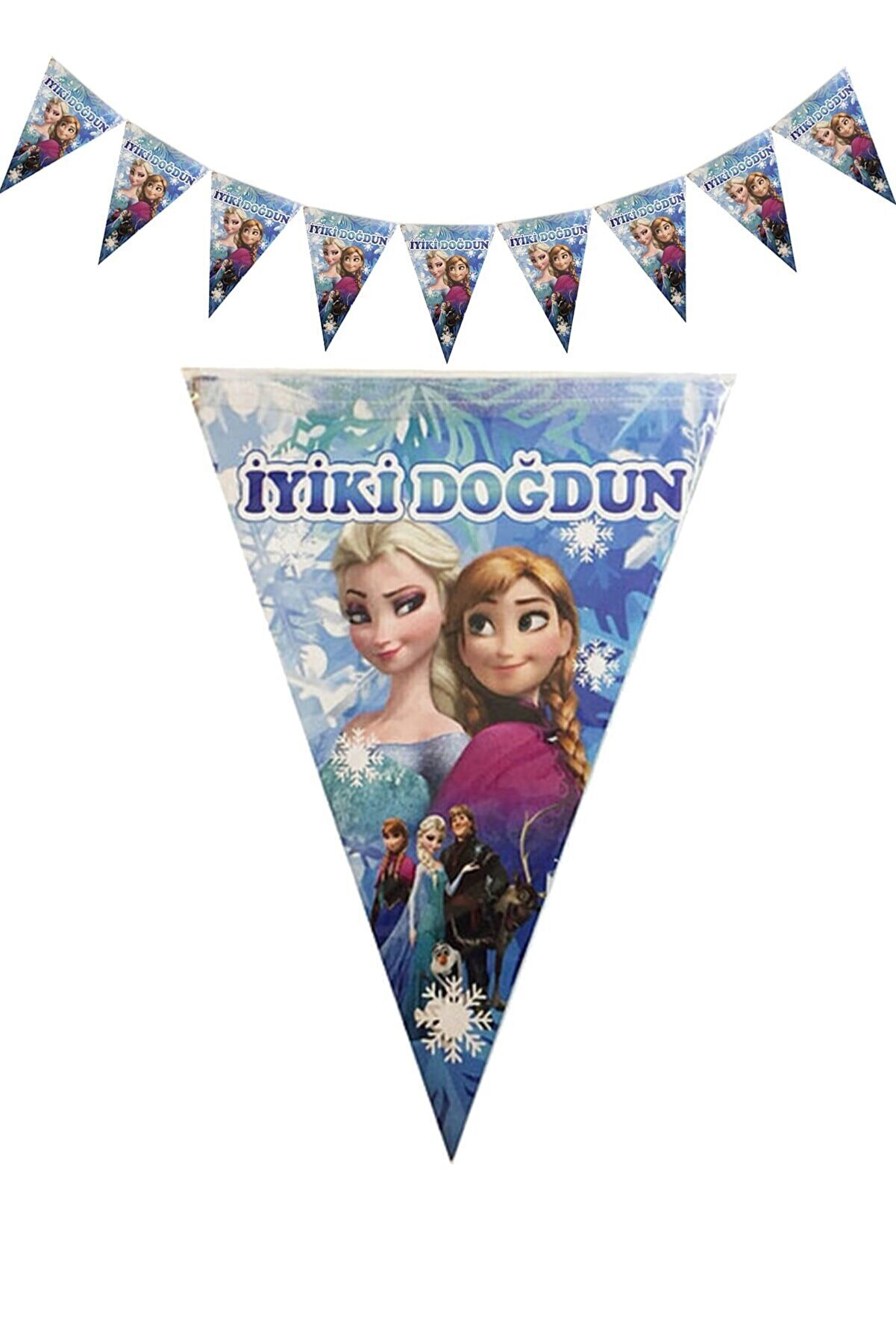 Elsa Frozen Karlar Ülkesi Üçgen Flama