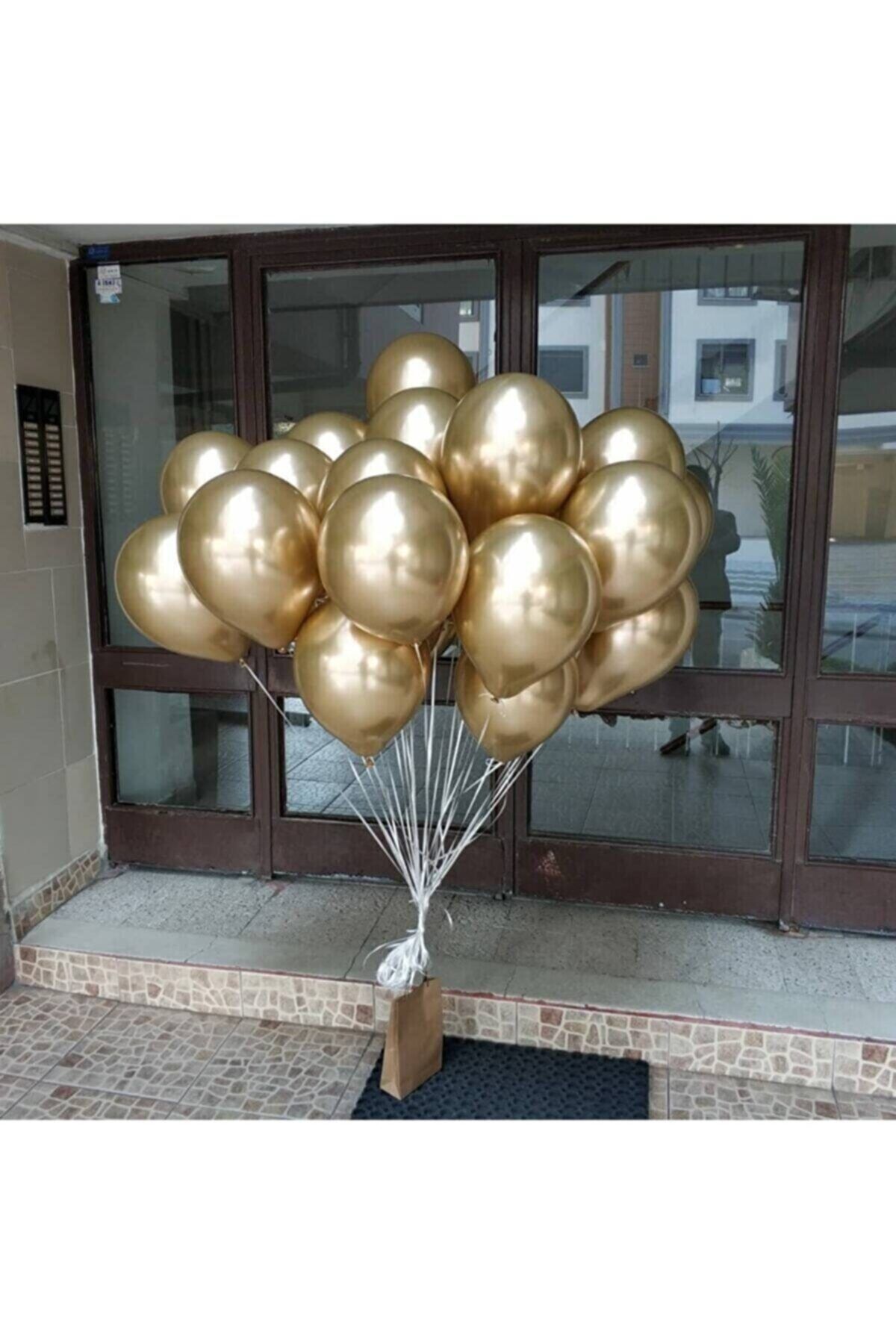 Gold Altın Rengi Krom Balon (AYNALI BALON) 10 Adet