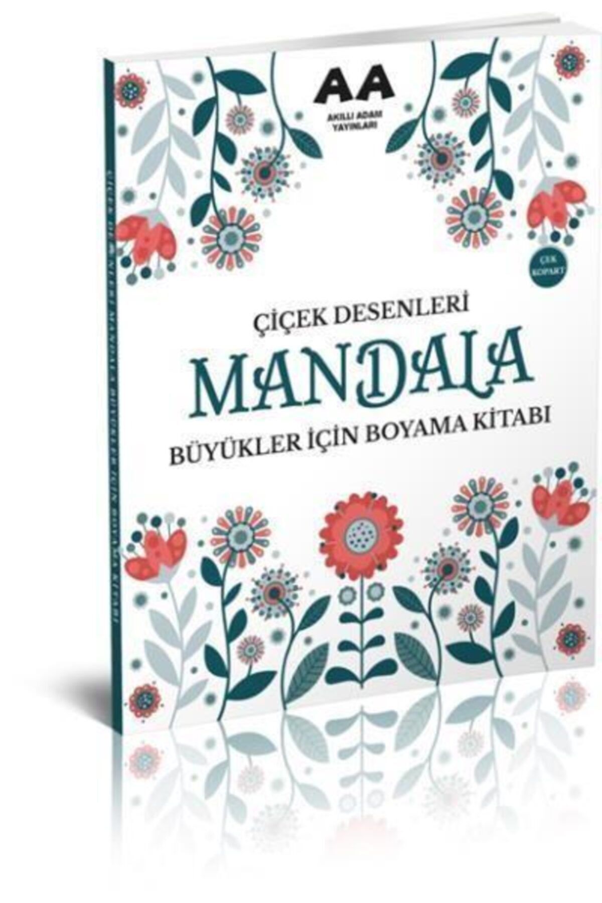 Akıllı Adam Mandala Boyama Çiçek Desenleri Mandala Boyama Kitabı