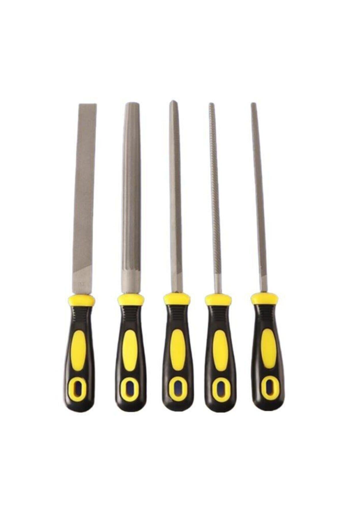 5 Parça Profesyonel Büyük Boy Ahşap Eğe Törpü Seti 30 cm