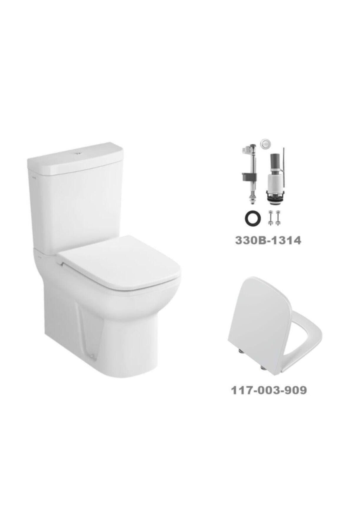 S20 Kare Klozet Takımı+soft Kapak+basmalı Iç Takım