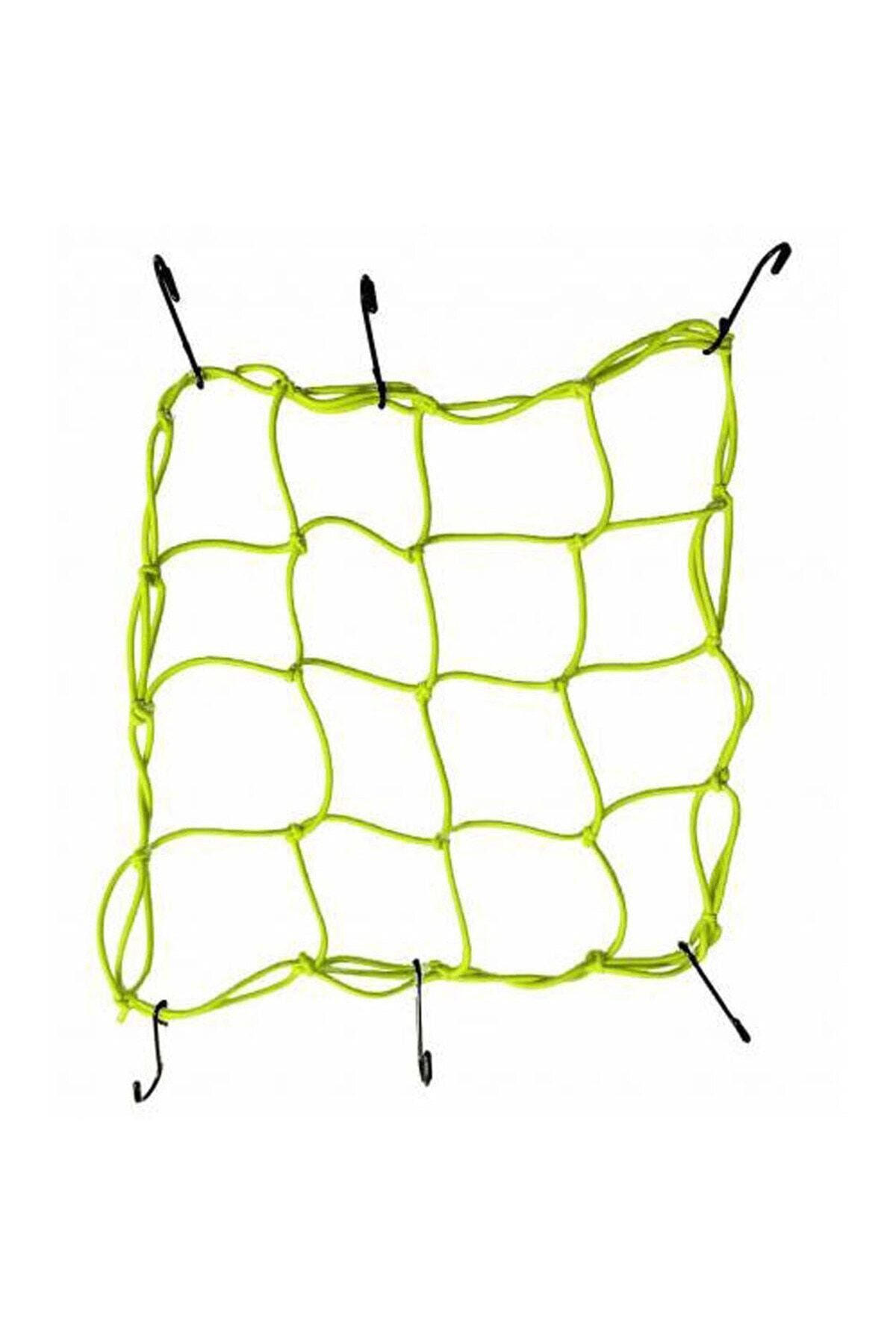 File Bagaj Lastiği Sarı 6 Kancalı Kask Filesi 80 Cm
