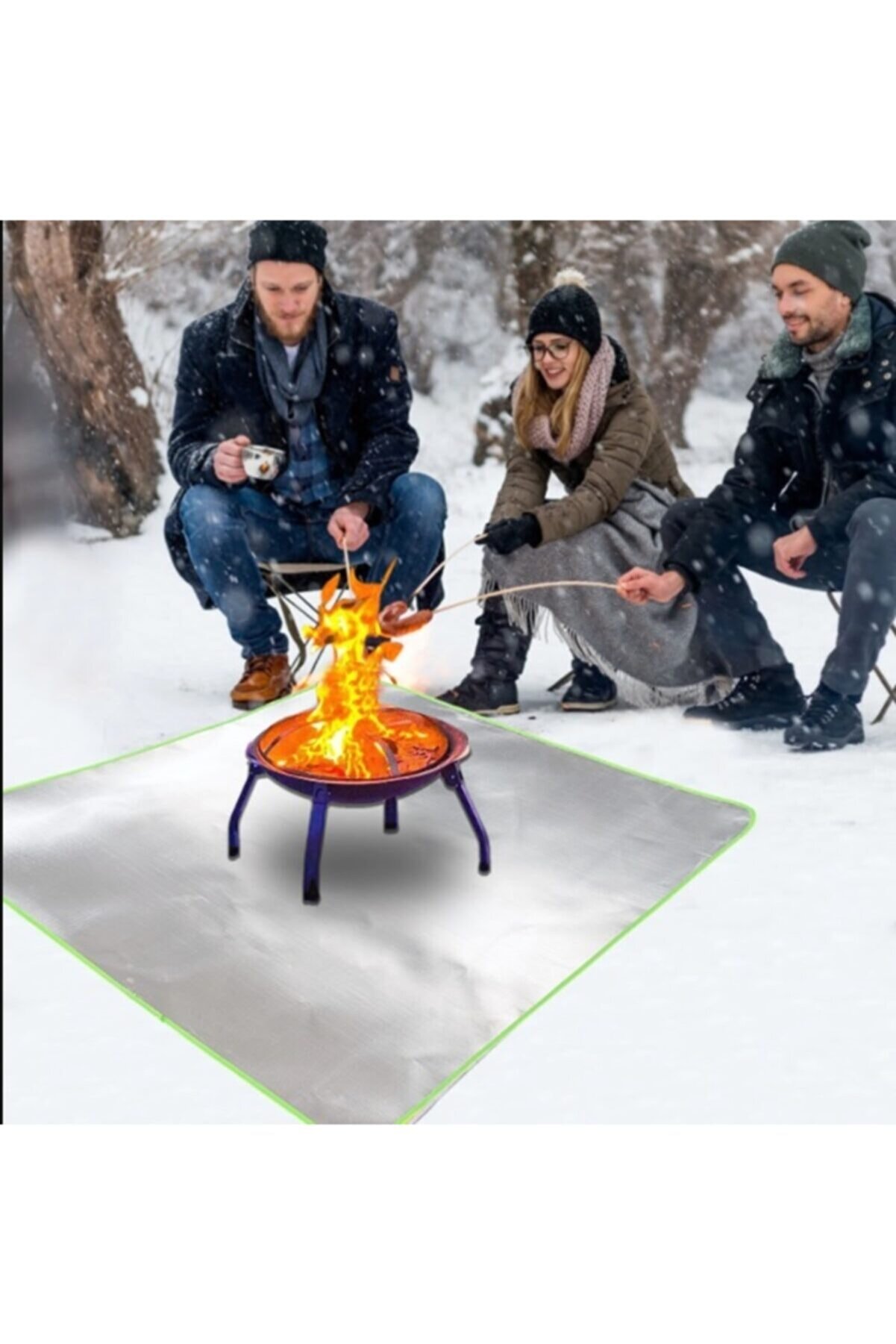 Kamp Ocağı Kamp Ateşi Kamp Sobası Altı Yanmaz 3 Katlı Mat