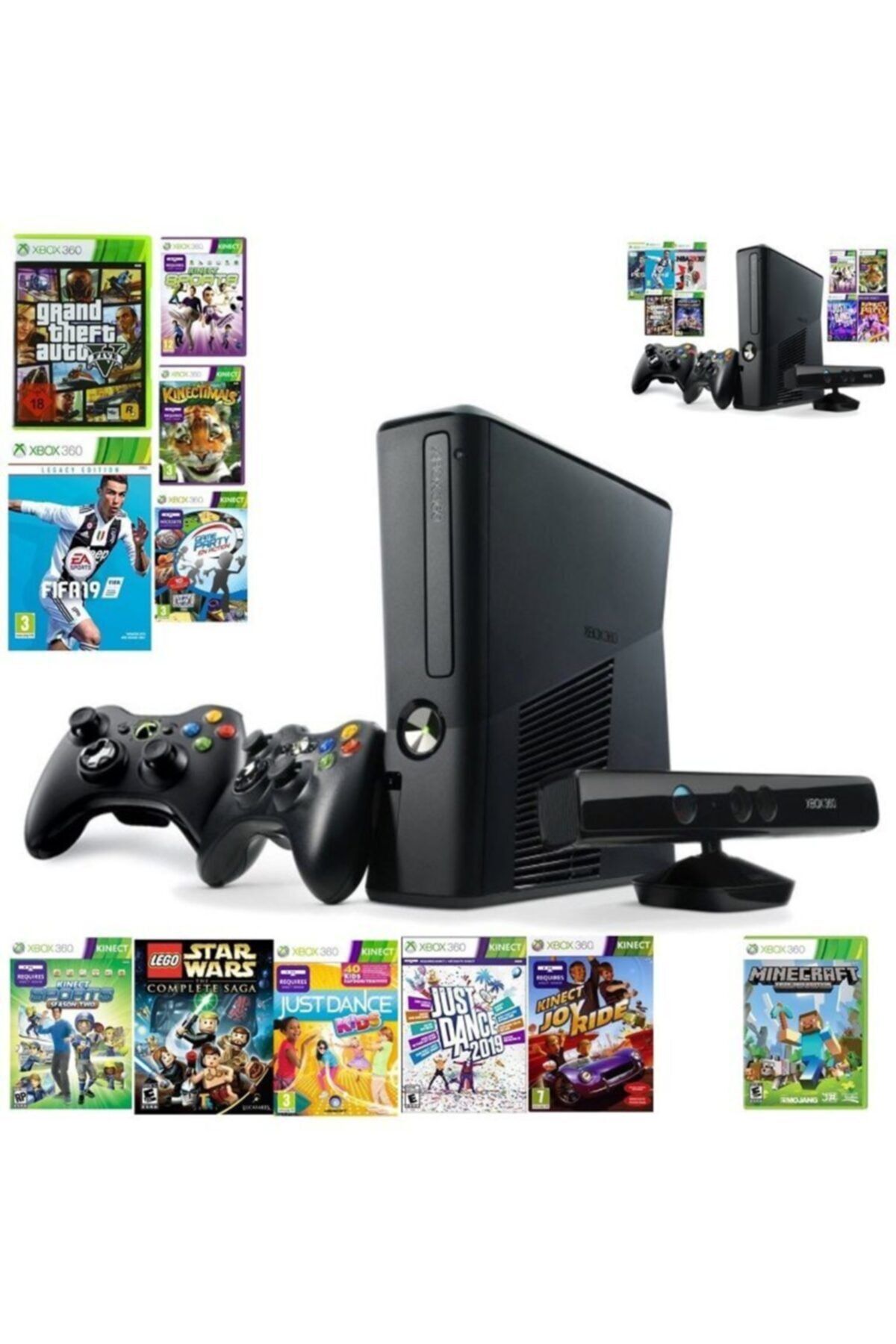 Xbox 360 500 Gb 300 Dijital Oyun 2 Kol Kameraa