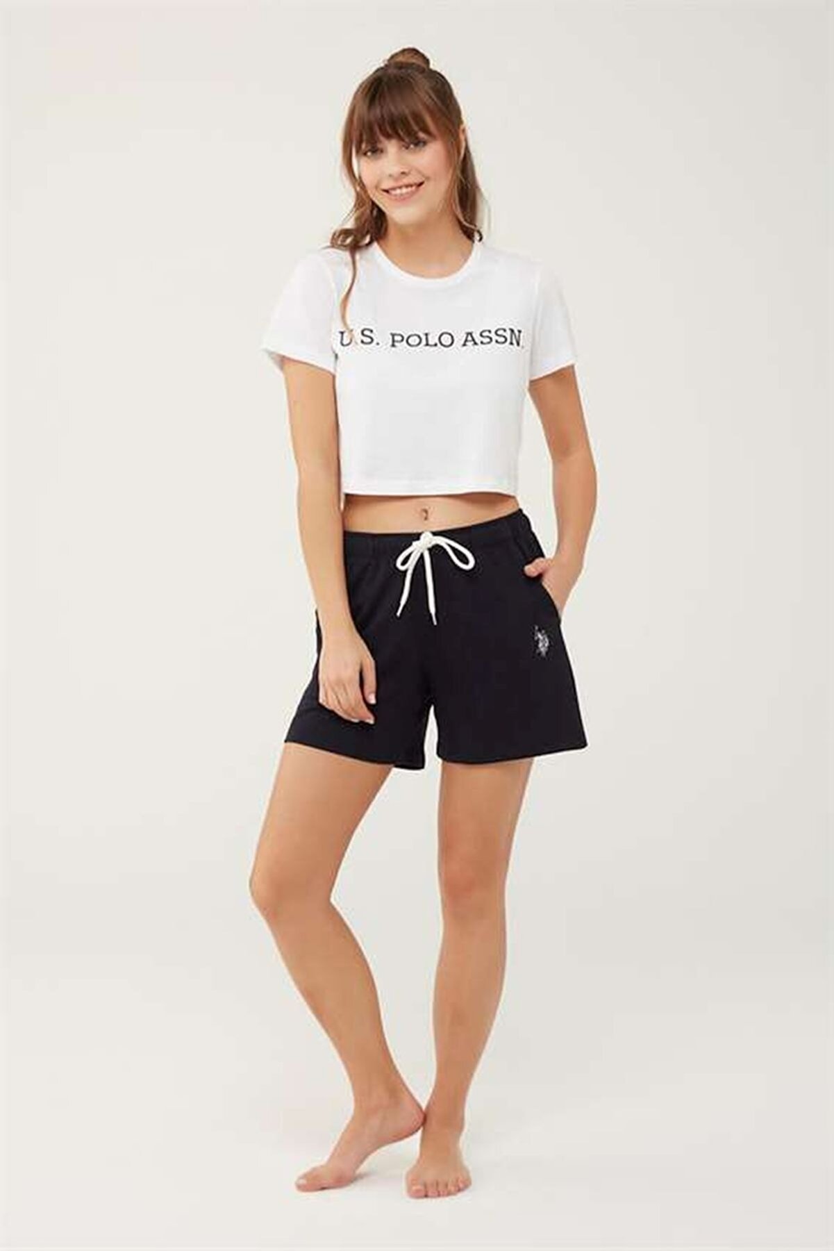 Iki Iplik, Pamuklu &amp; Likralı, Cepli, Kadın Şort 16604 Lacivert