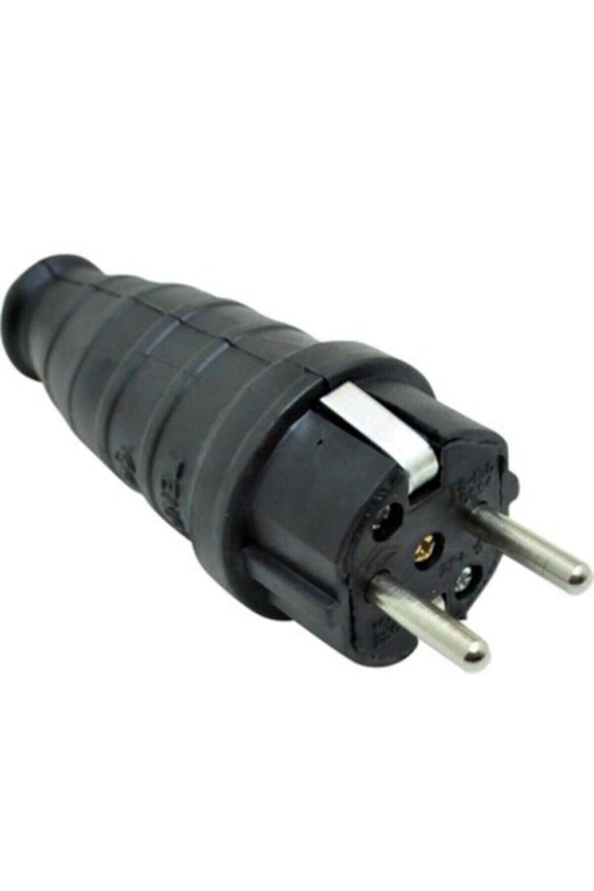 Siyah Kauçuk Monofaze Topraklı Fiş