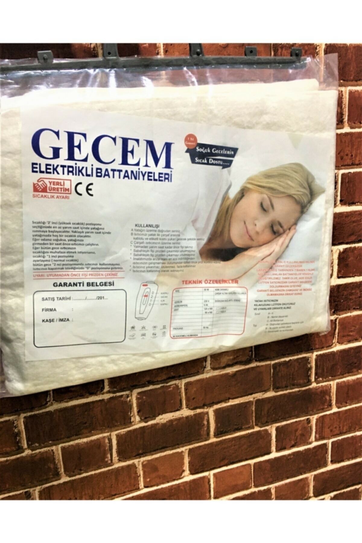 Akrilik Elektrikli Battaniye Çift Kişilik Lüks Battaniye 120 x 160 Düz Beyaz