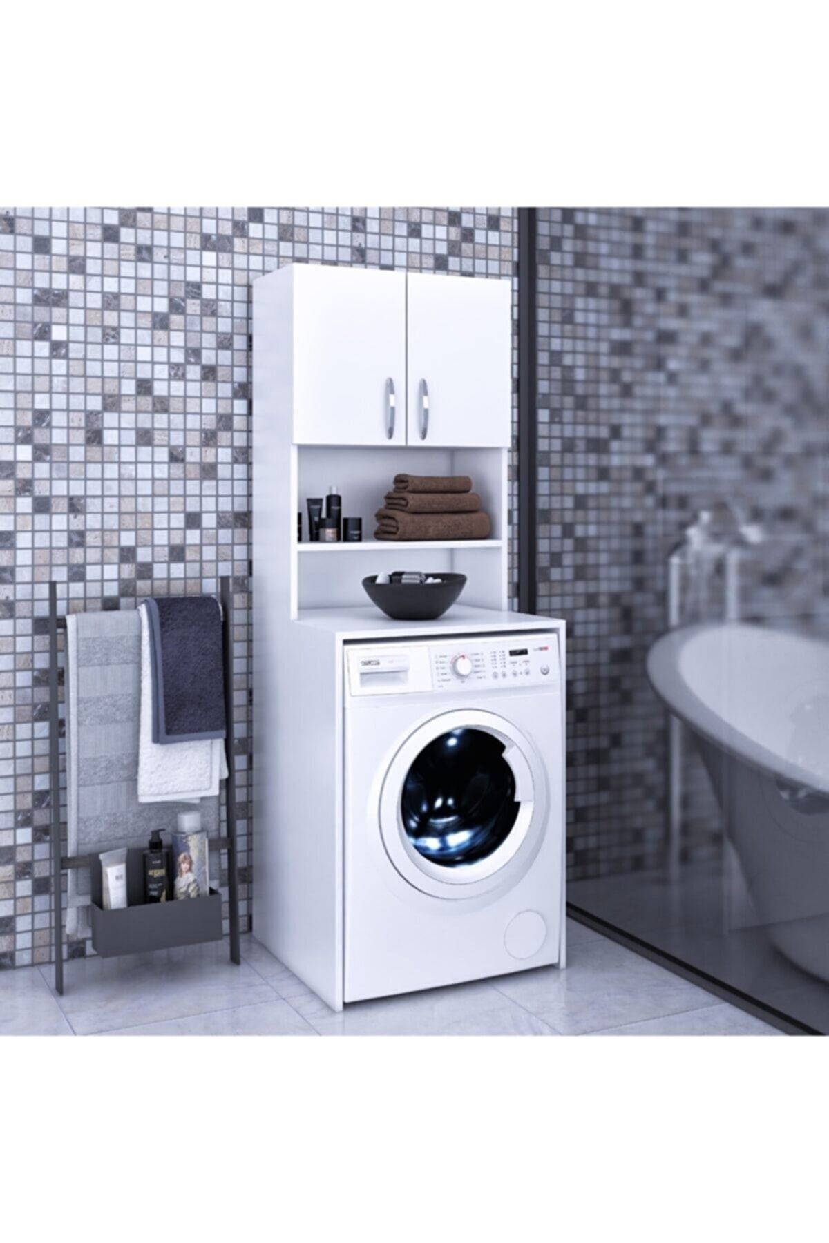 Deep Banyo Dolabı Çamaşır Makinesi Dolabı 22tek666 Banyo Dolabı