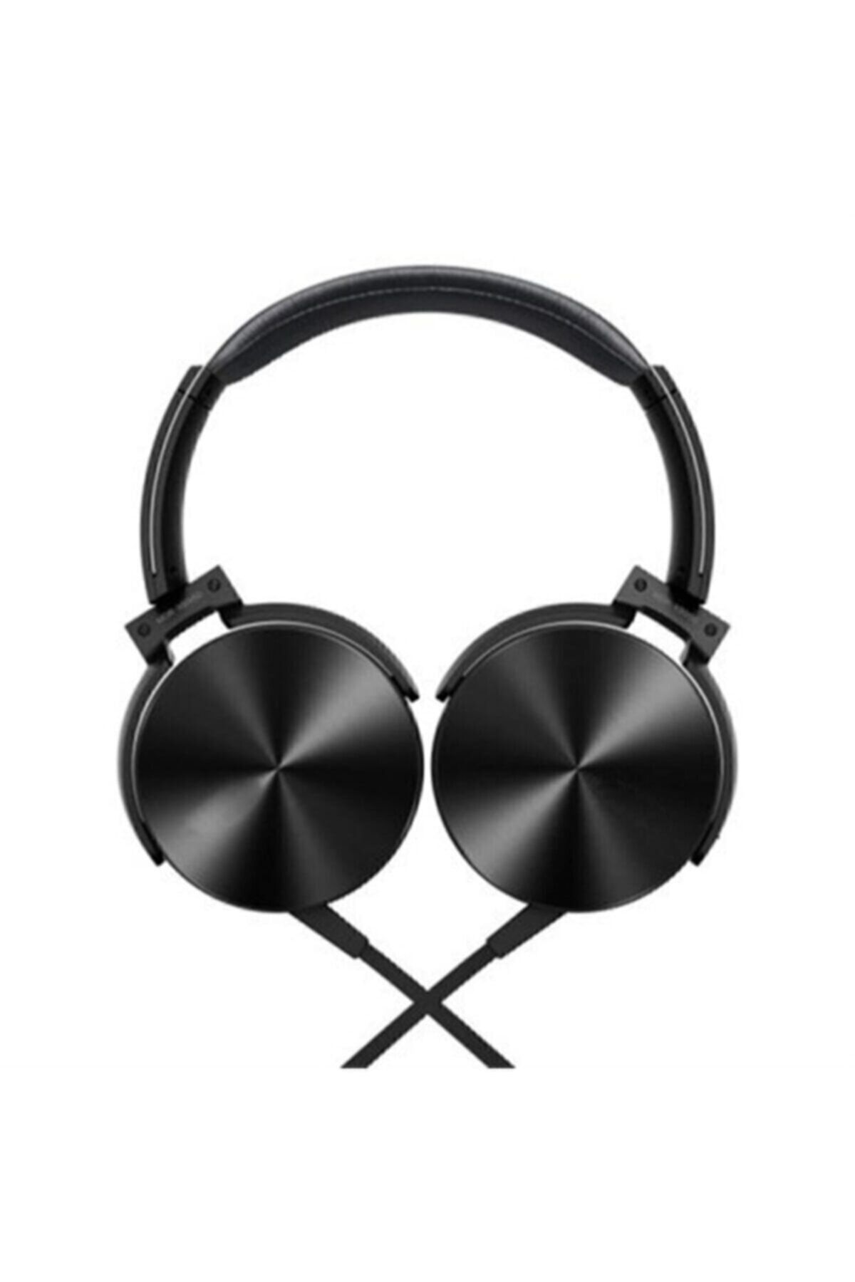 Siyah Kafa Üstü Telefon Oyun Kulaklığı Extra Bass Stereo