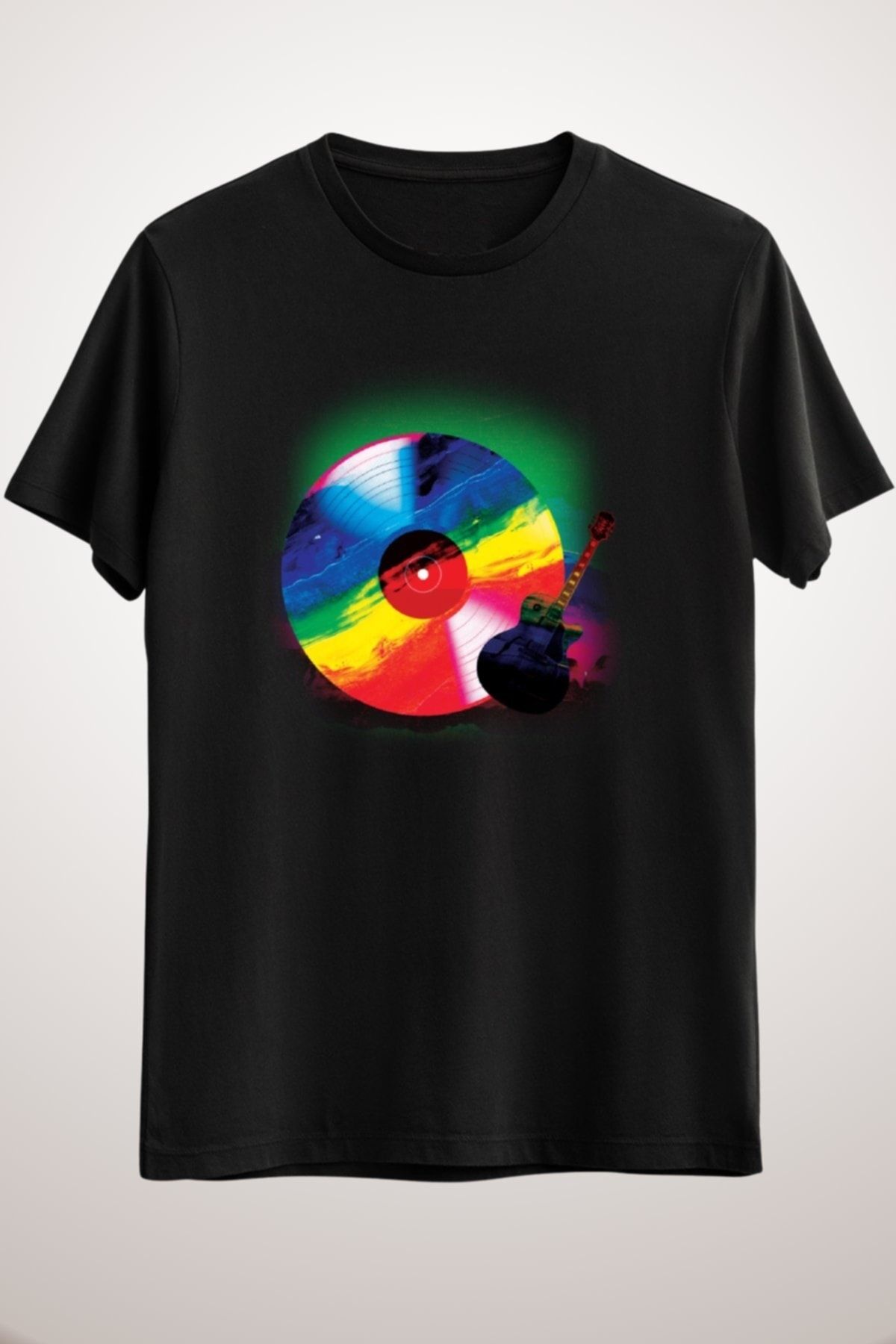 Unisex Siyah Vinyl &amp; Gitar Guitar