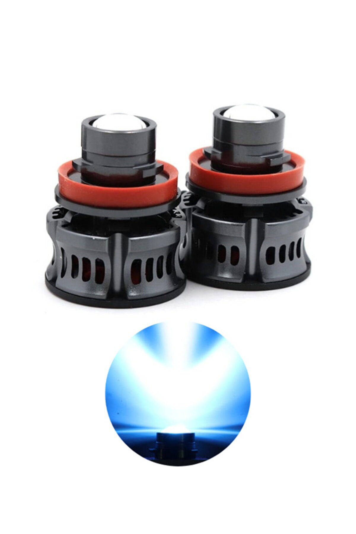 Renault Megane 2 (2003-2008) Için Uyumlu Buz Mavi Lazer Şimşek Etkili Sis Far Led Xenon Ampulü H8