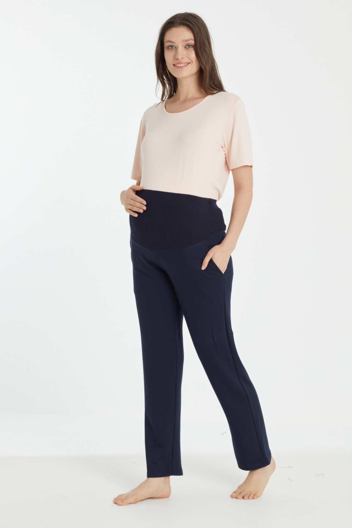 Lacivert Hamile Eşofman Altı