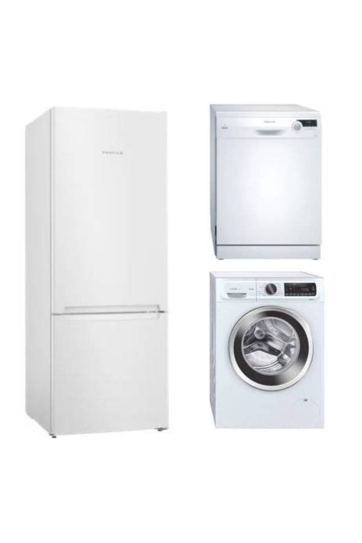 3 Lü Beyaz Eşya Paketi (bd3055wfvn Buzdolabı, Cga252x0tr Çamaşır, Bm4321eg Bulaşık)