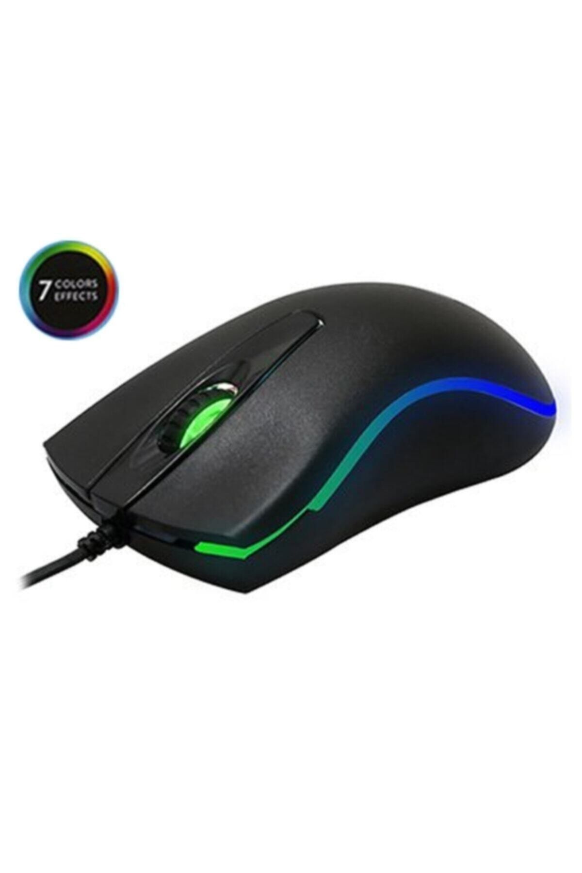 Sm-m9 Usb Siyah 3d Optik Led Mouse Kablolu
