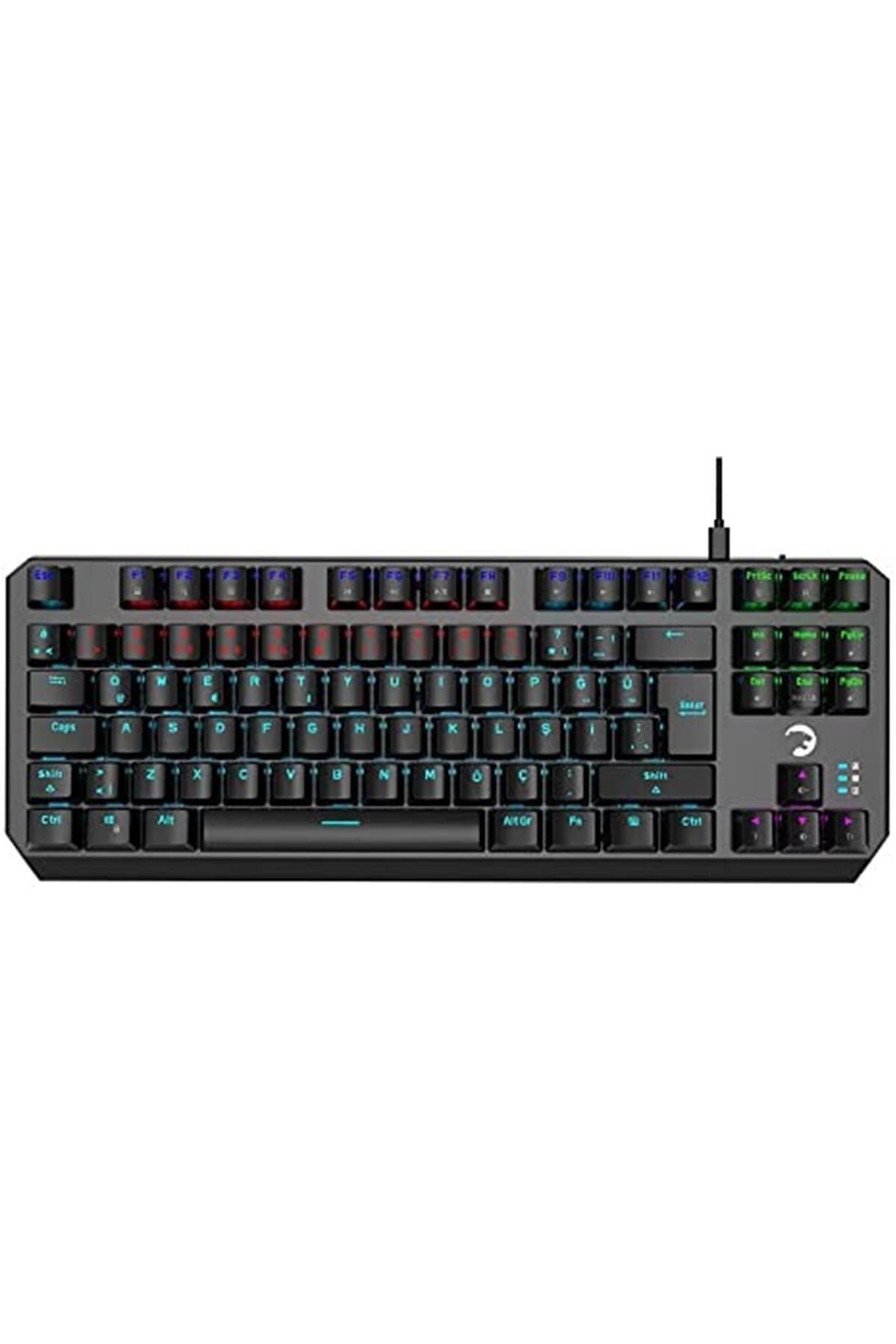 Overlord Red Kırmızı Switch 88 Tuşlu Compact Türkçe Q Mekanik Oyuncu Klavye