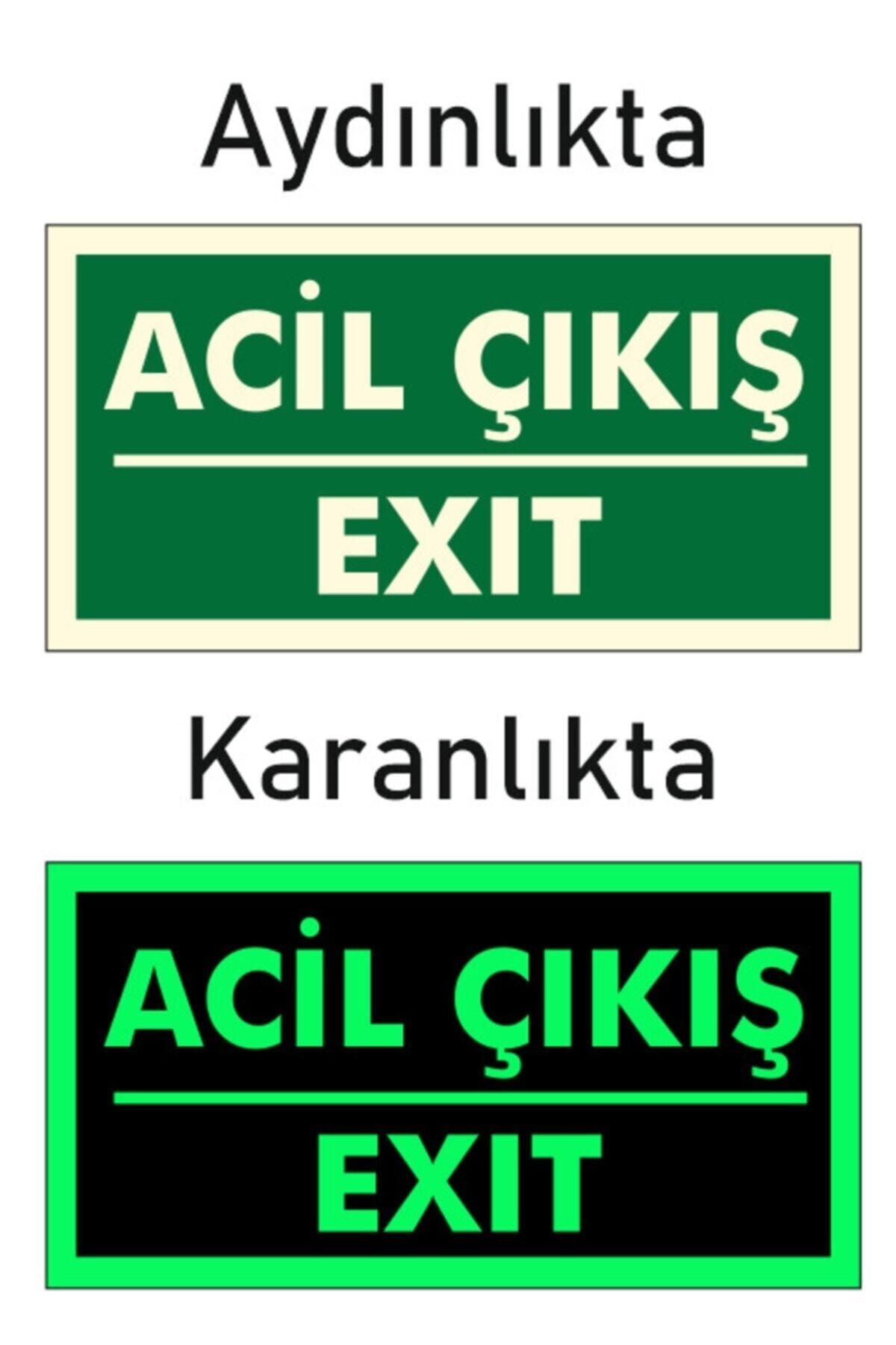 Fotolümen Fosforlu Acil Çıkış/exıt Yön Levhası