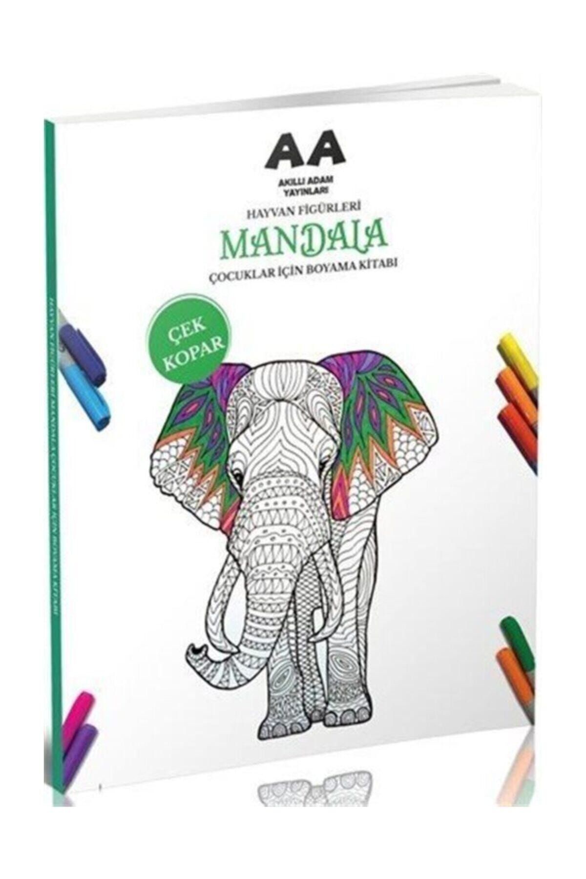 Hayvan Figürleri Mandala Çocuklar İçin Boyama Kitabı