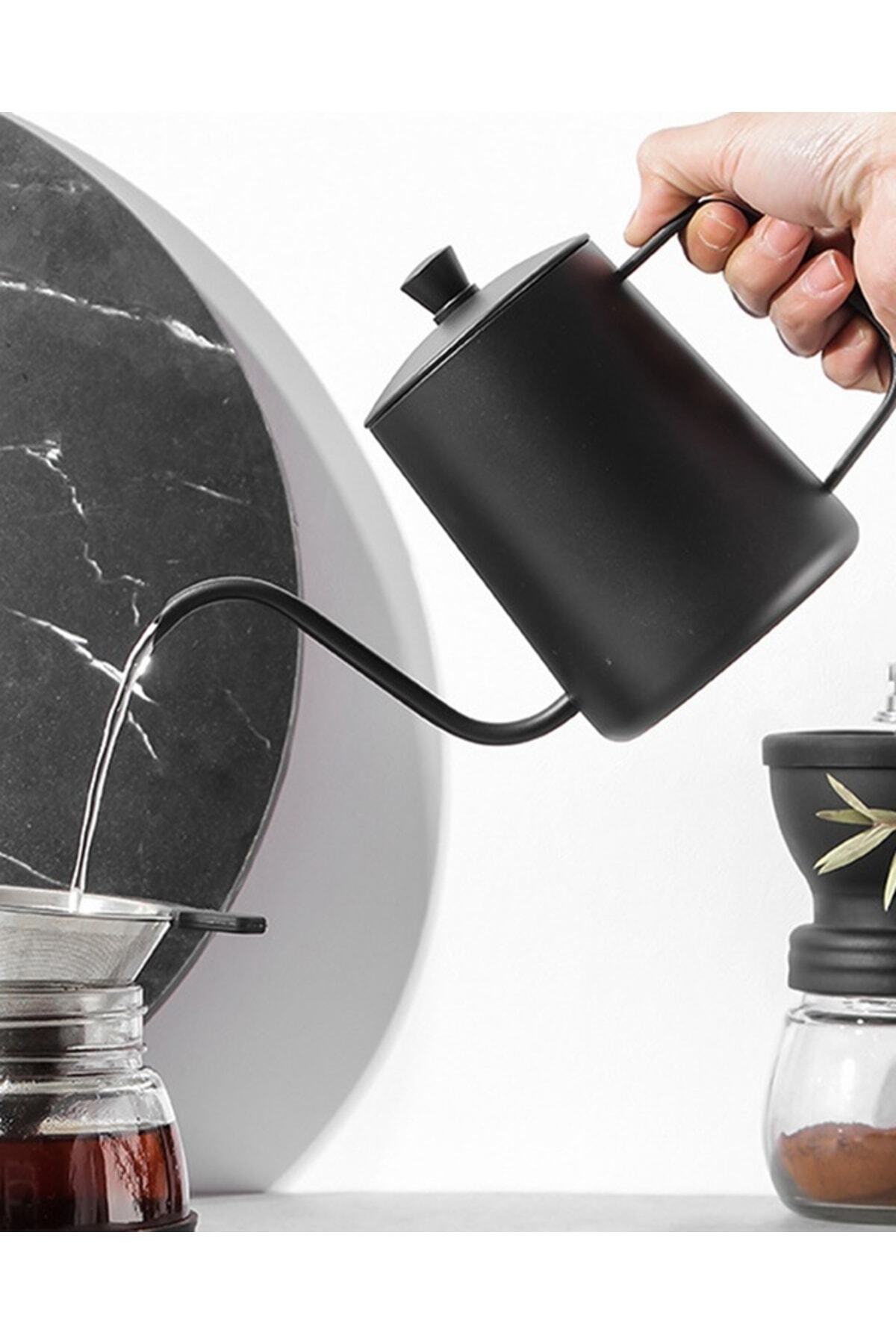 Filtre Kahve Demleme Ibriği Black Goat Kapaklı 600ml