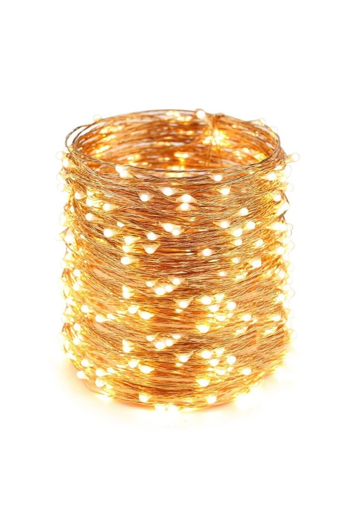 10 Metre Günışığı Ramazan Bayramı Işığı Süsü Peri Led Işık Sarı Pilli Ledli Duvar Gece 3 Fonksiyon