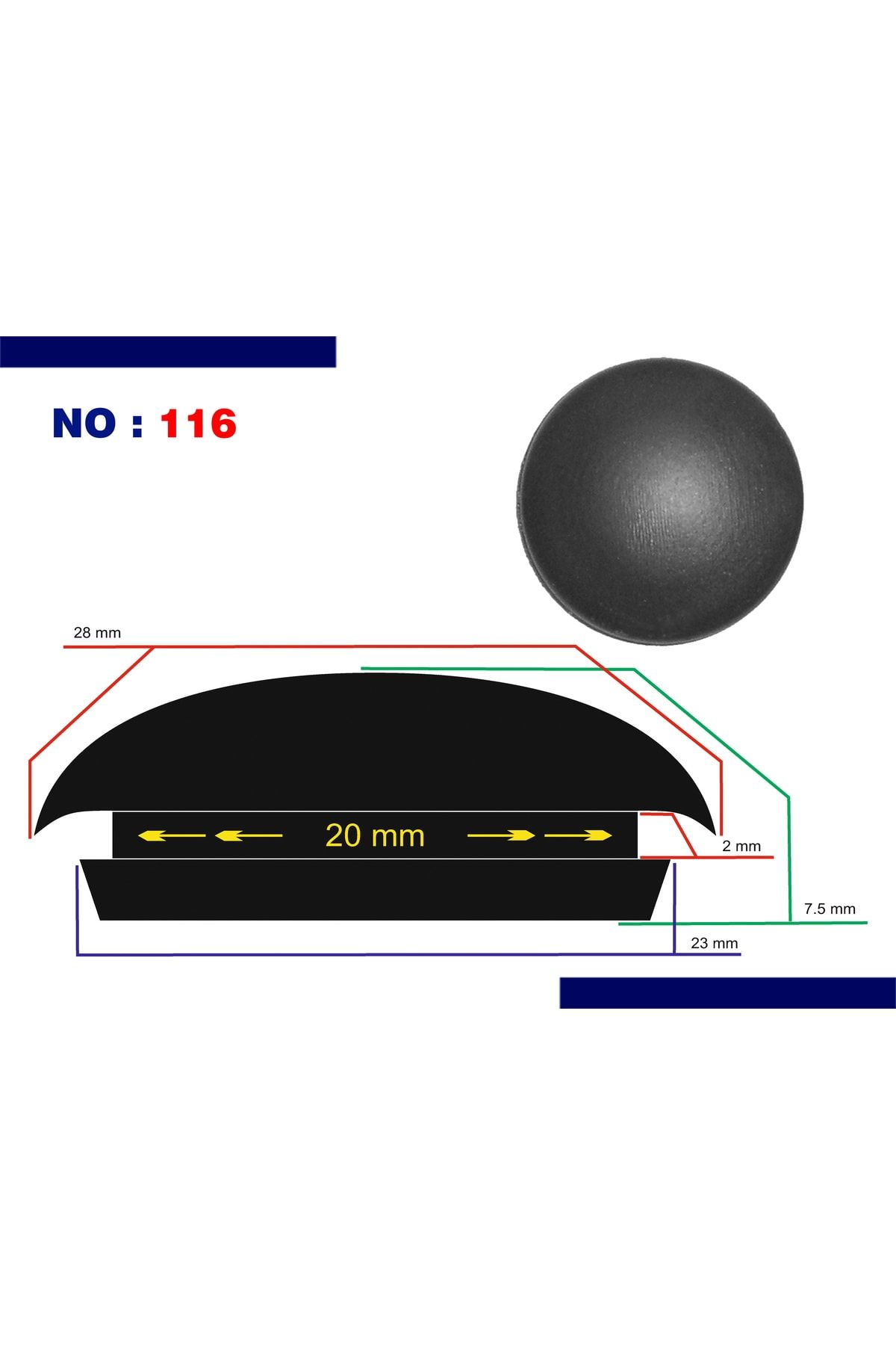 Universal Lastik Tapa 20mm - 10 Adet Uyumlu