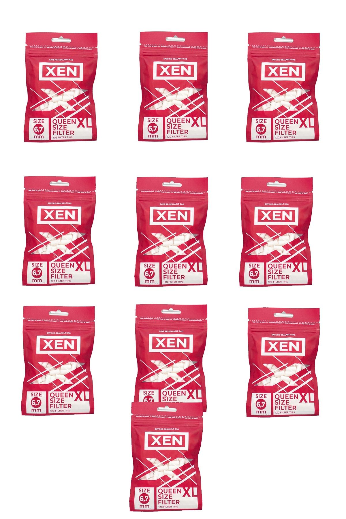 Queen Size Tutun Filtresi Sigara Sünger Ağızlık Zıvana 6.7 mm 10 Paket