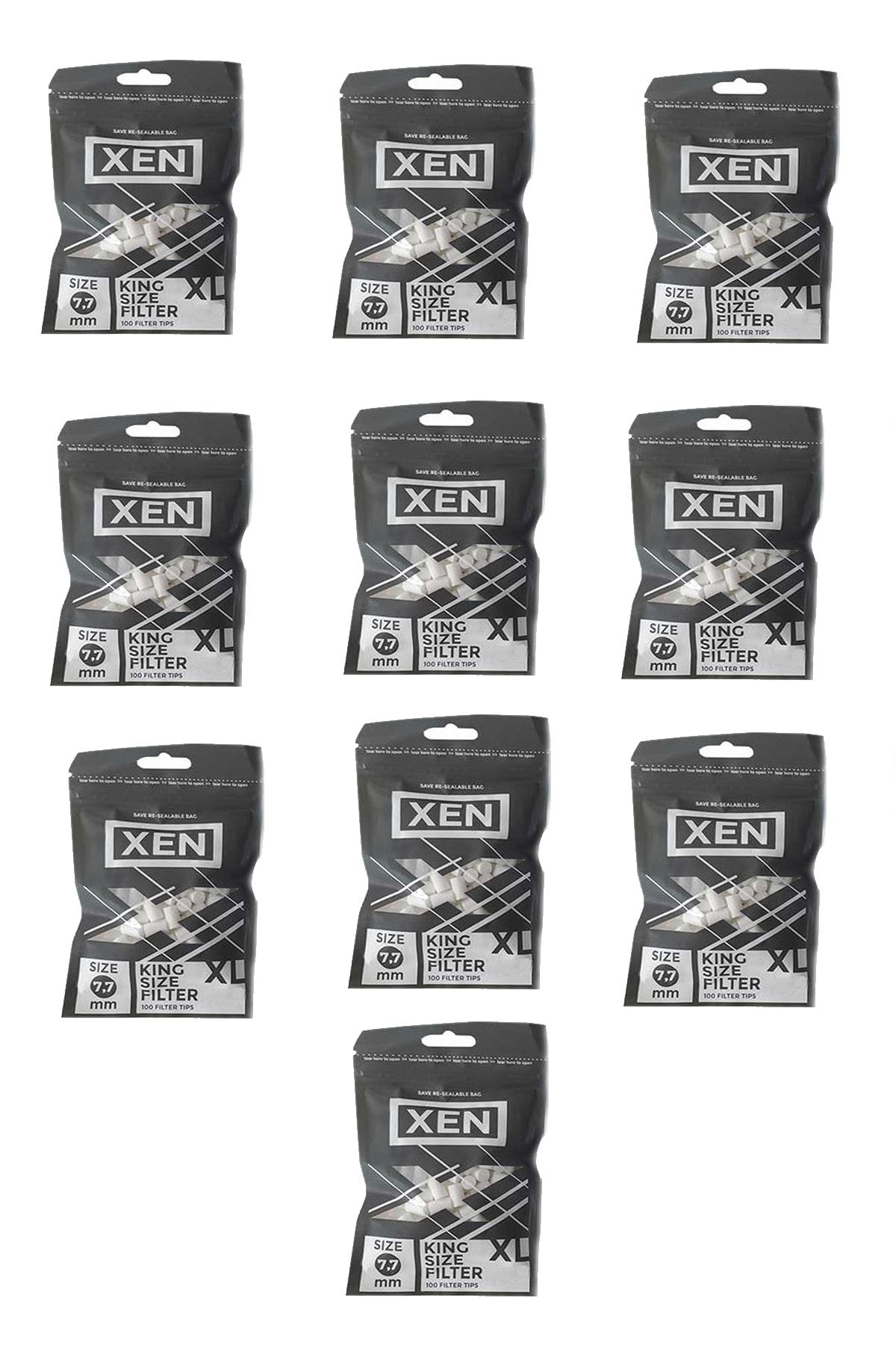 King Size Filtre Sünger Ağızlık Zıvana 7.7 mm 10 Paket
