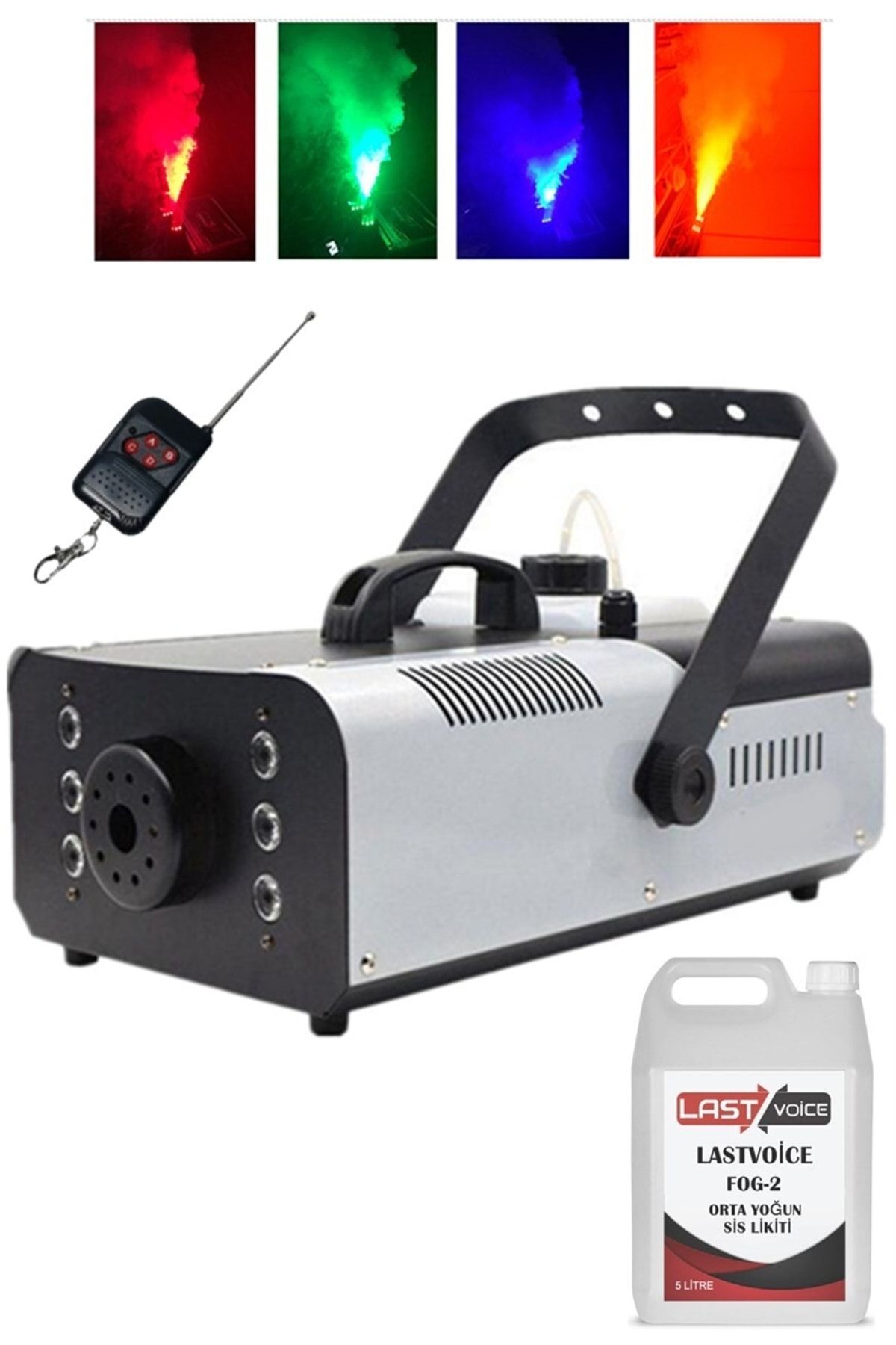 Ql-2000rgb-lk Sis Makinası 2000 Watt Led Işıklı Uzaktan Kumandalı (5 LİTRE LİKİTLİ)