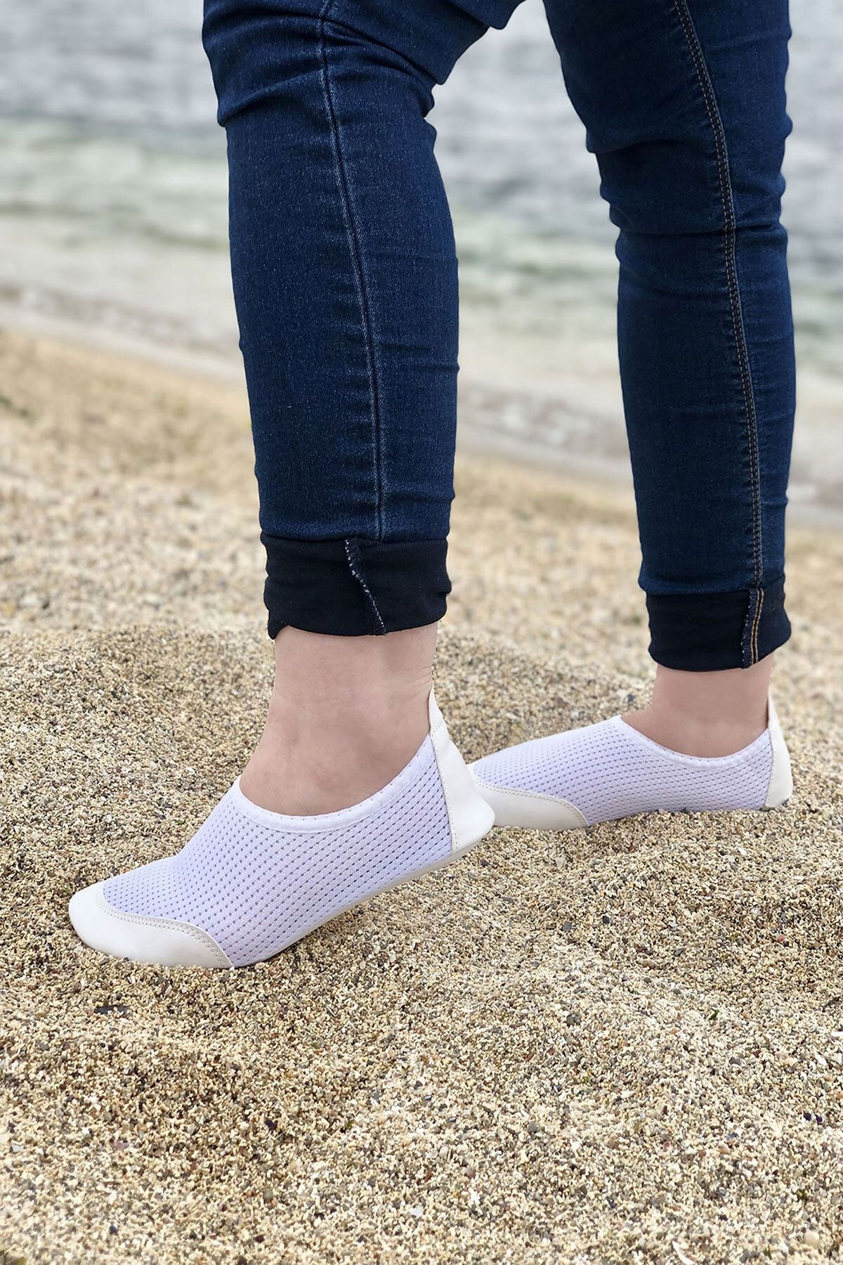Unisex Kalın Tabanlı Ortopedik Iç Tabanlı Çok Amaçlı Deniz Ayakkabısı Havuz Plaj Bahçe Ev Patiği