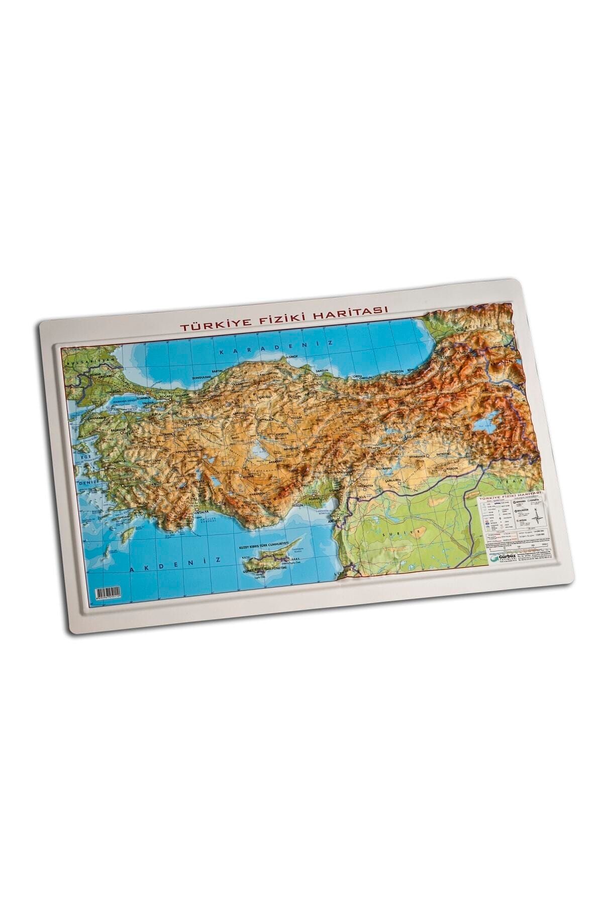 Kabartma Türkiye Fiziki Haritası 35x50cm