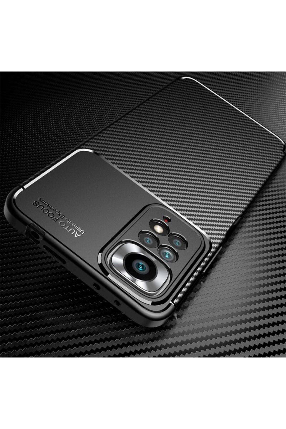 Xiaomi Redmi Note 12 Pro 4g & Note 11 Pro Kılıf Alt Kamera Korumalı Armor Slim Karbon Doku