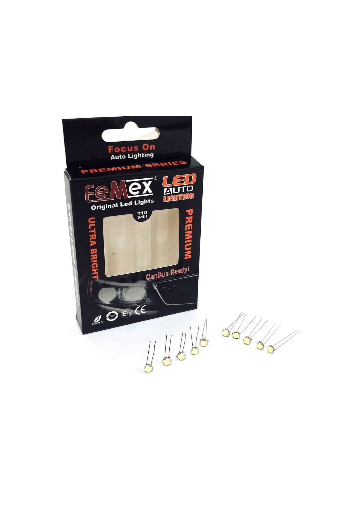 Premium T5 T4 10'lu Ince Bacaklı Kıl Led Mini Led Ampul Parlak Turkuaz