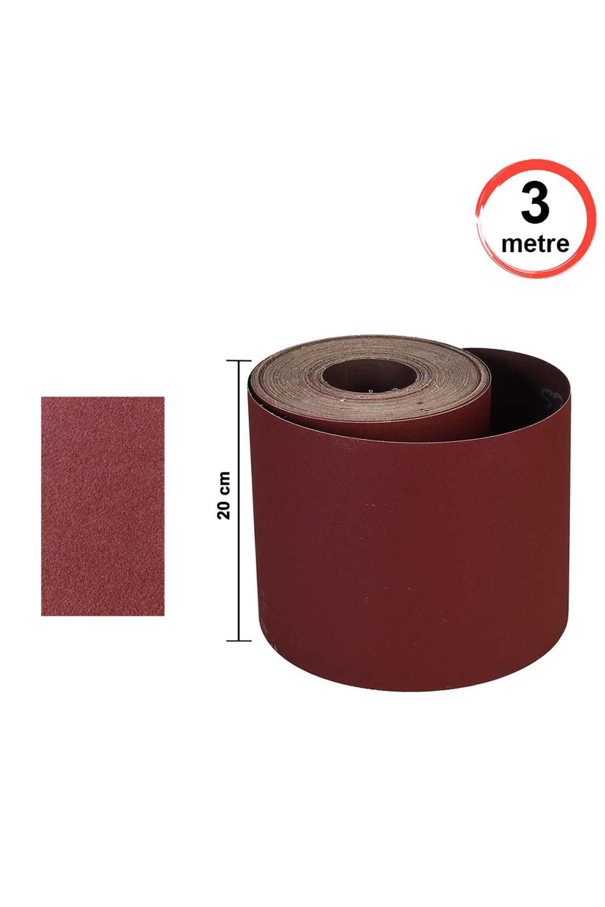 Rulo Zımpara Ahşap Metal Zımparası 80 Kum 3 Metre