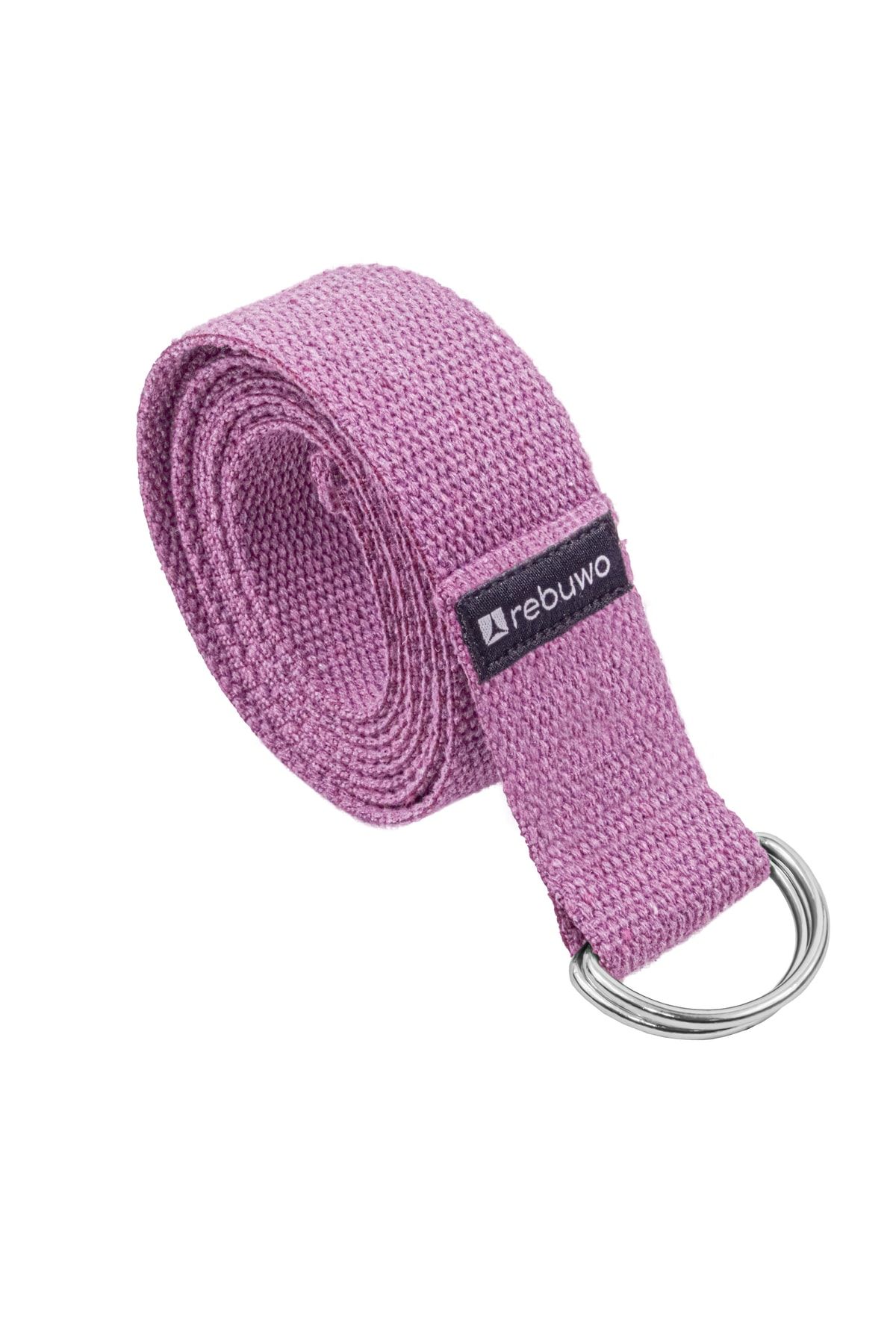 Mor Yoga Kemeri, Doğal Pamuk 184 Cm,yoga Ve Pilates Için Ideal, Purple Cotton Yoga Strap