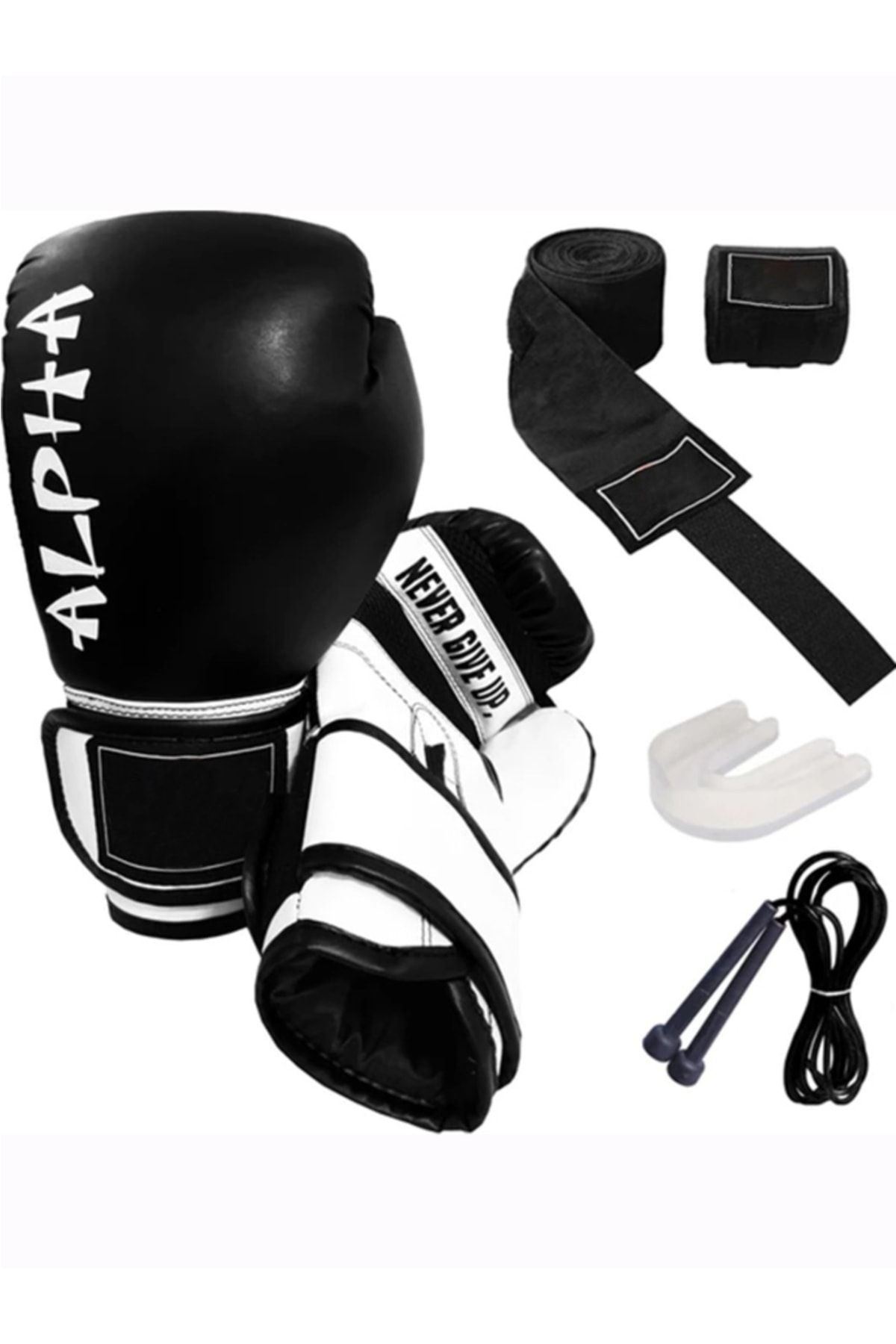 Alpha Boks Eldiveni Boxing Gloves Boks Bandajı Boks Dişliği Atlama Ipi Kick Boks Eldiven Seti