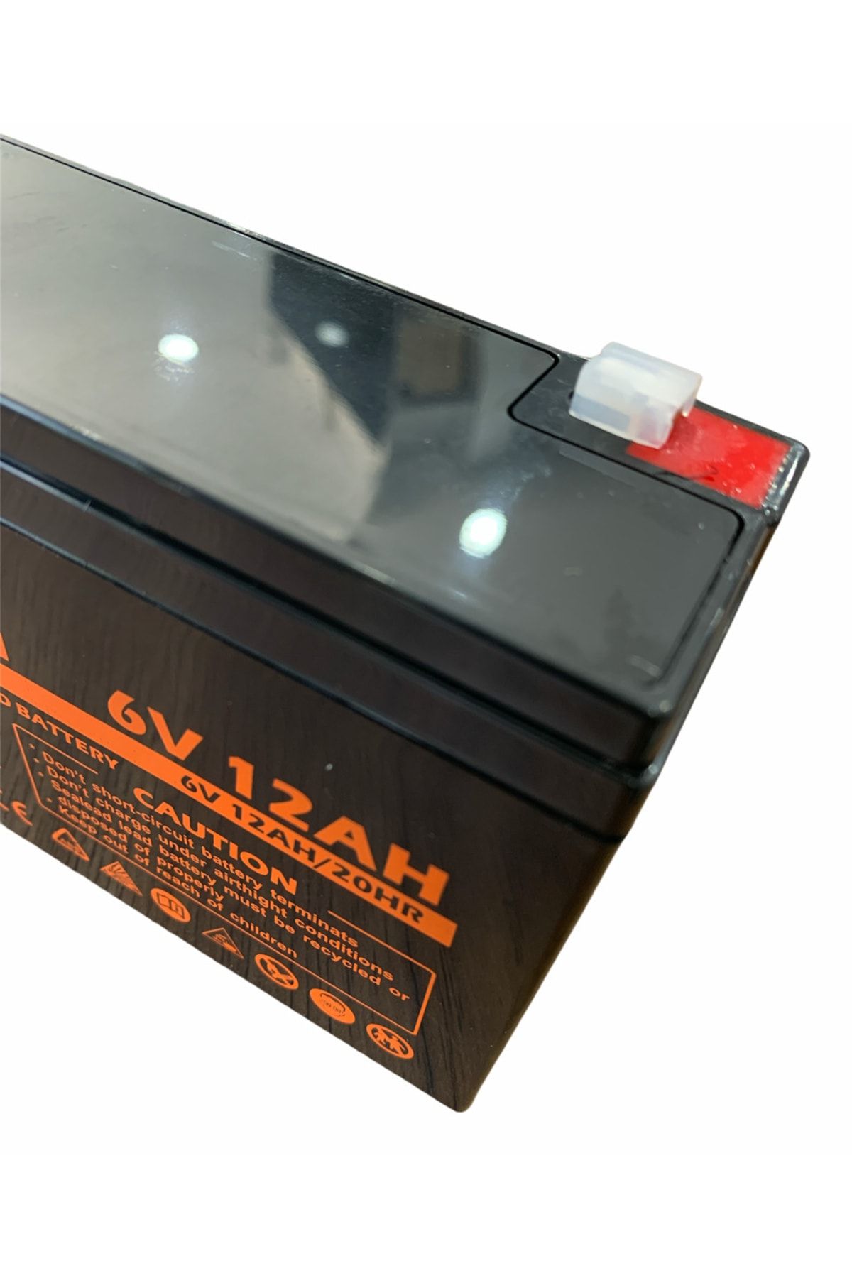 Akülü Sarı Atv Motor Araba Için Uyumlu - Akü 6v 12ah - 6 Volt 12 Amper Kuru Tip Akü Batarya Pil